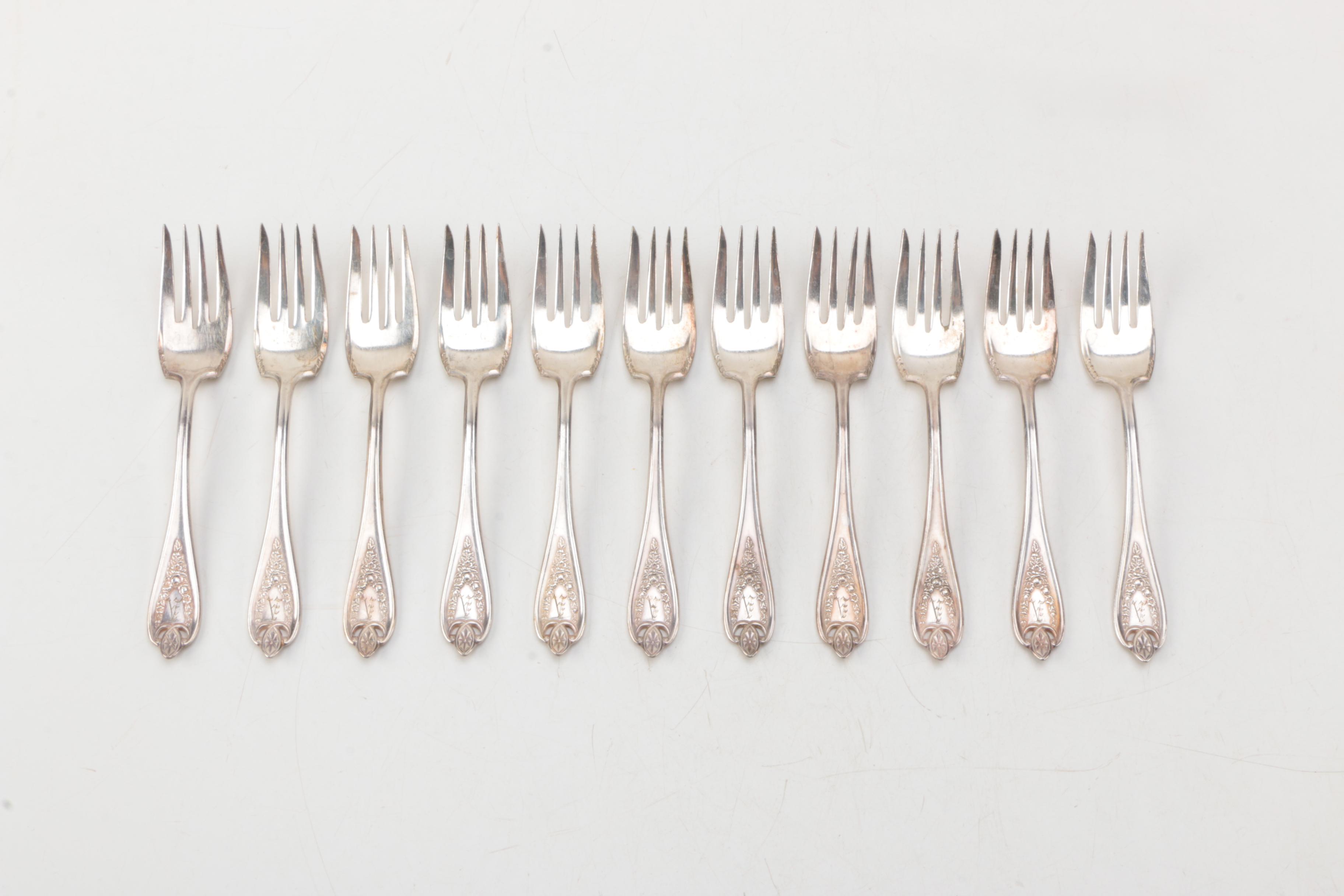 1847 Rogers Bros. "Old Colony" Silver-Plated Fork Set