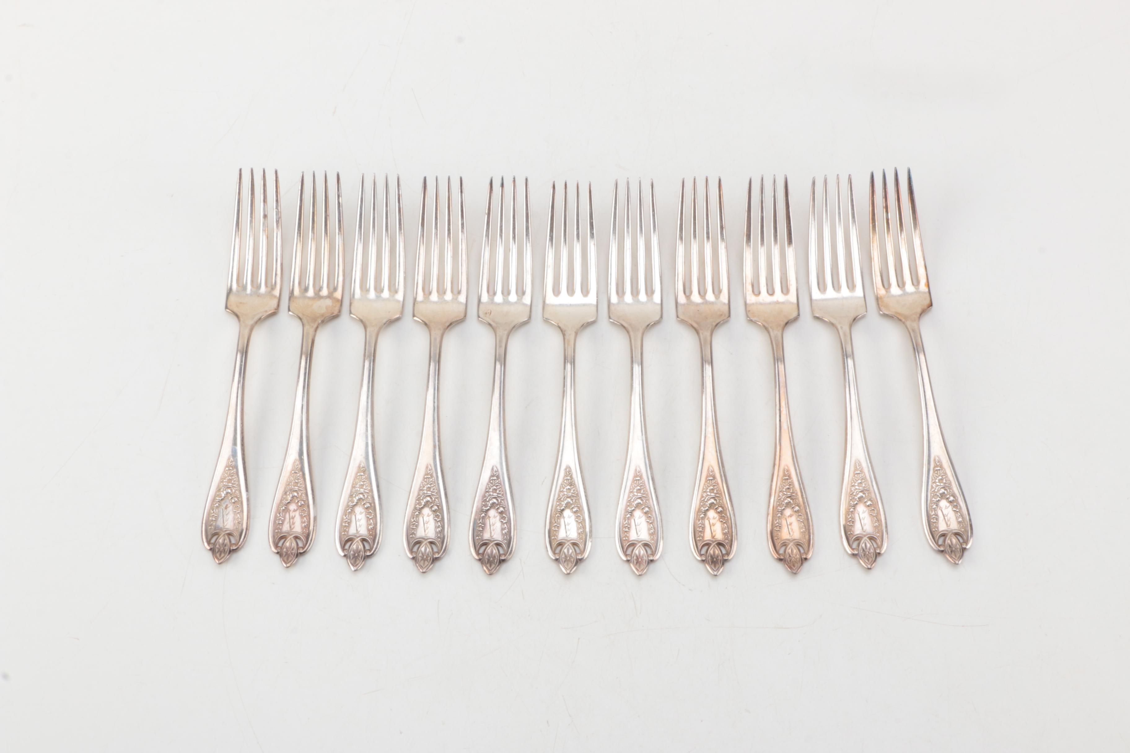 1847 Rogers Bros. "Old Colony" Silver-Plated Fork Set