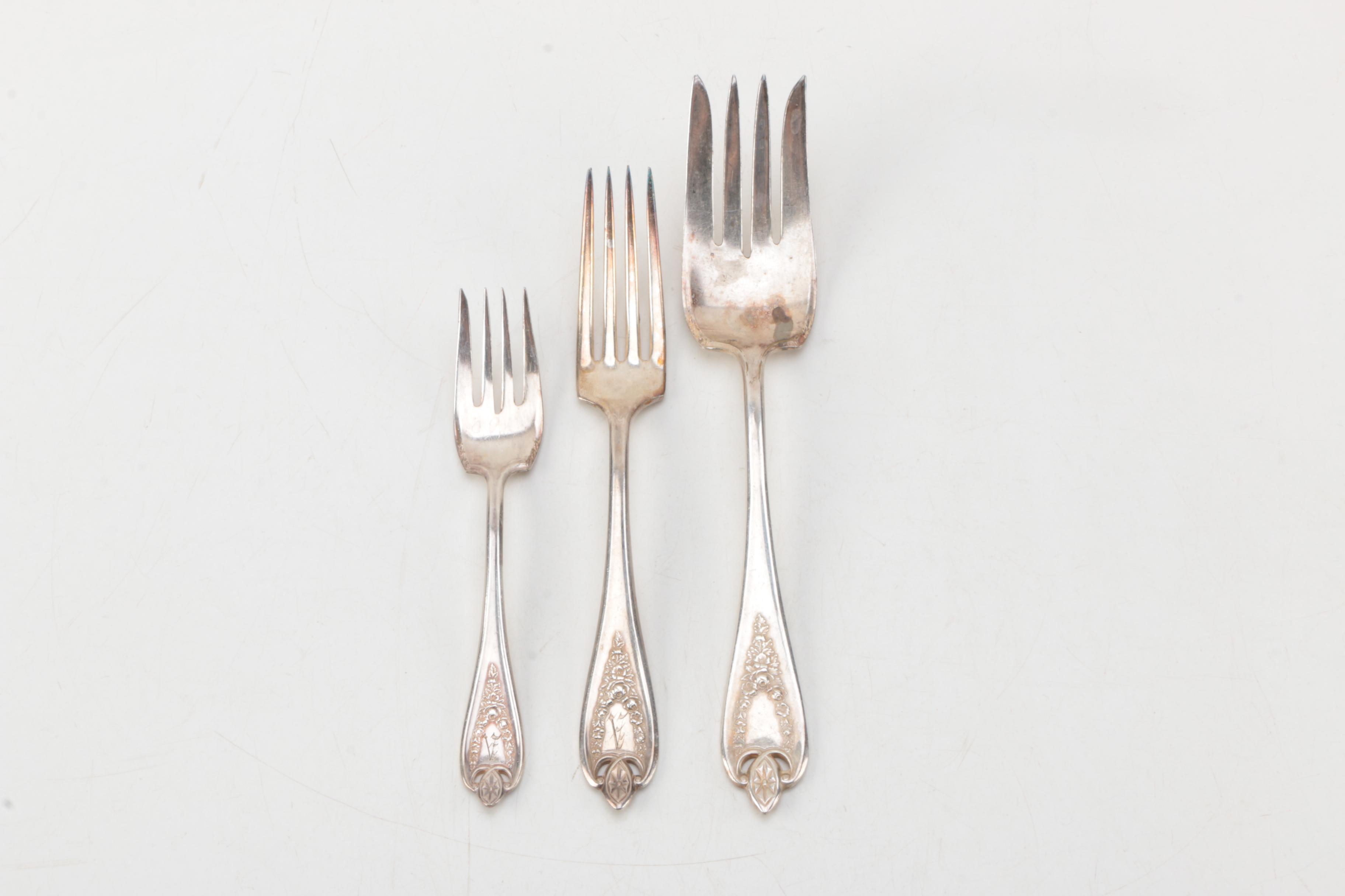 1847 Rogers Bros. "Old Colony" Silver-Plated Fork Set