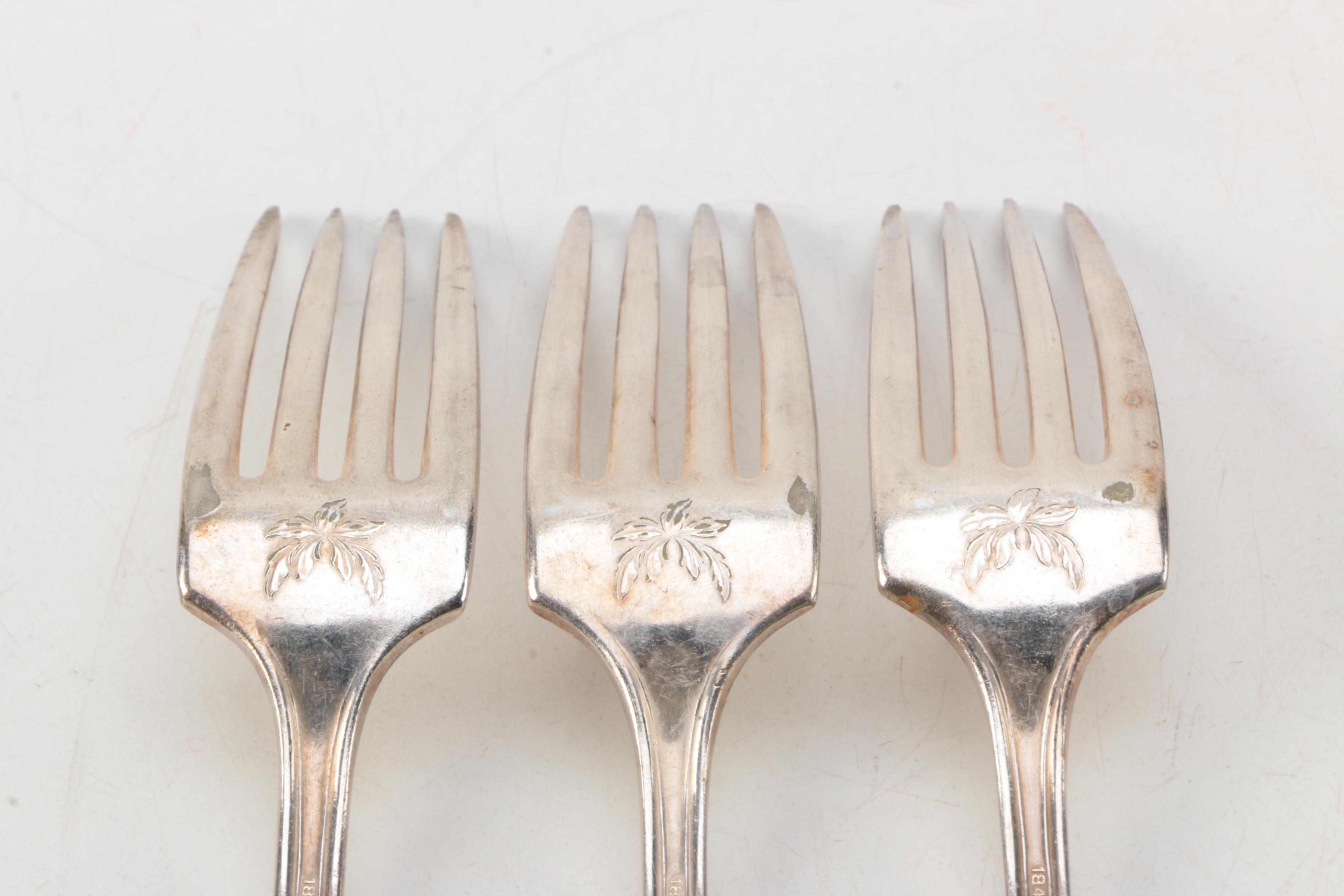 1847 Rogers Bros. "Old Colony" Silver-Plated Fork Set