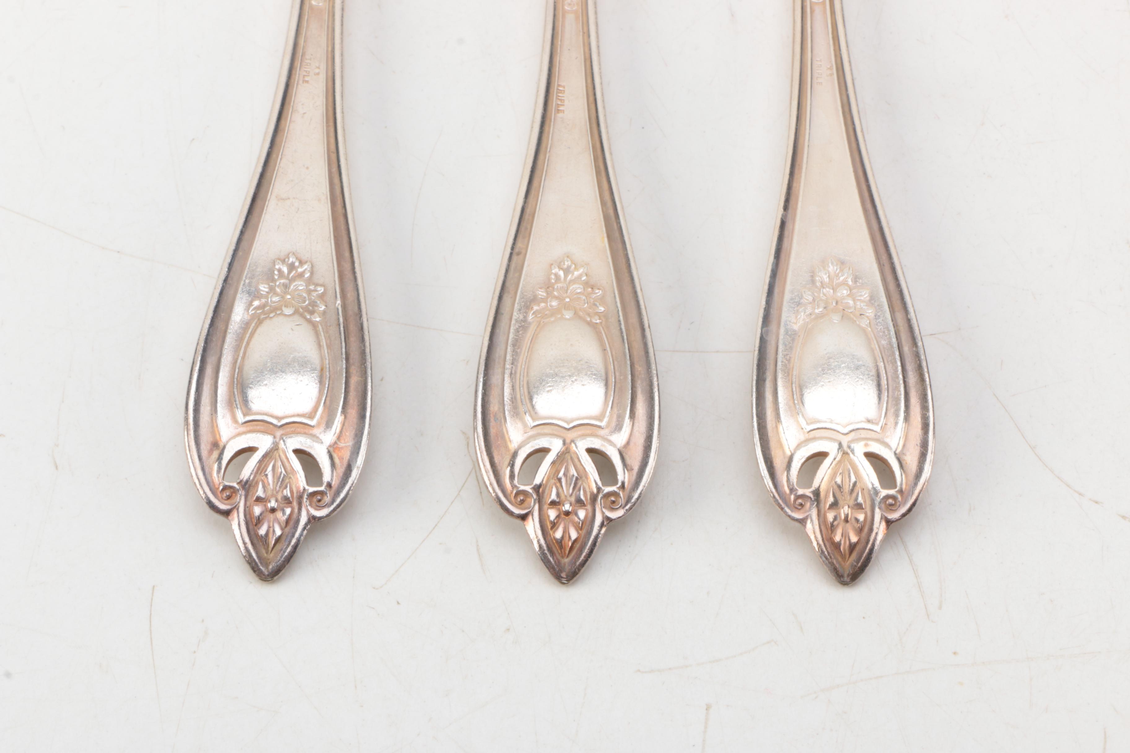 1847 Rogers Bros. "Old Colony" Silver-Plated Fork Set