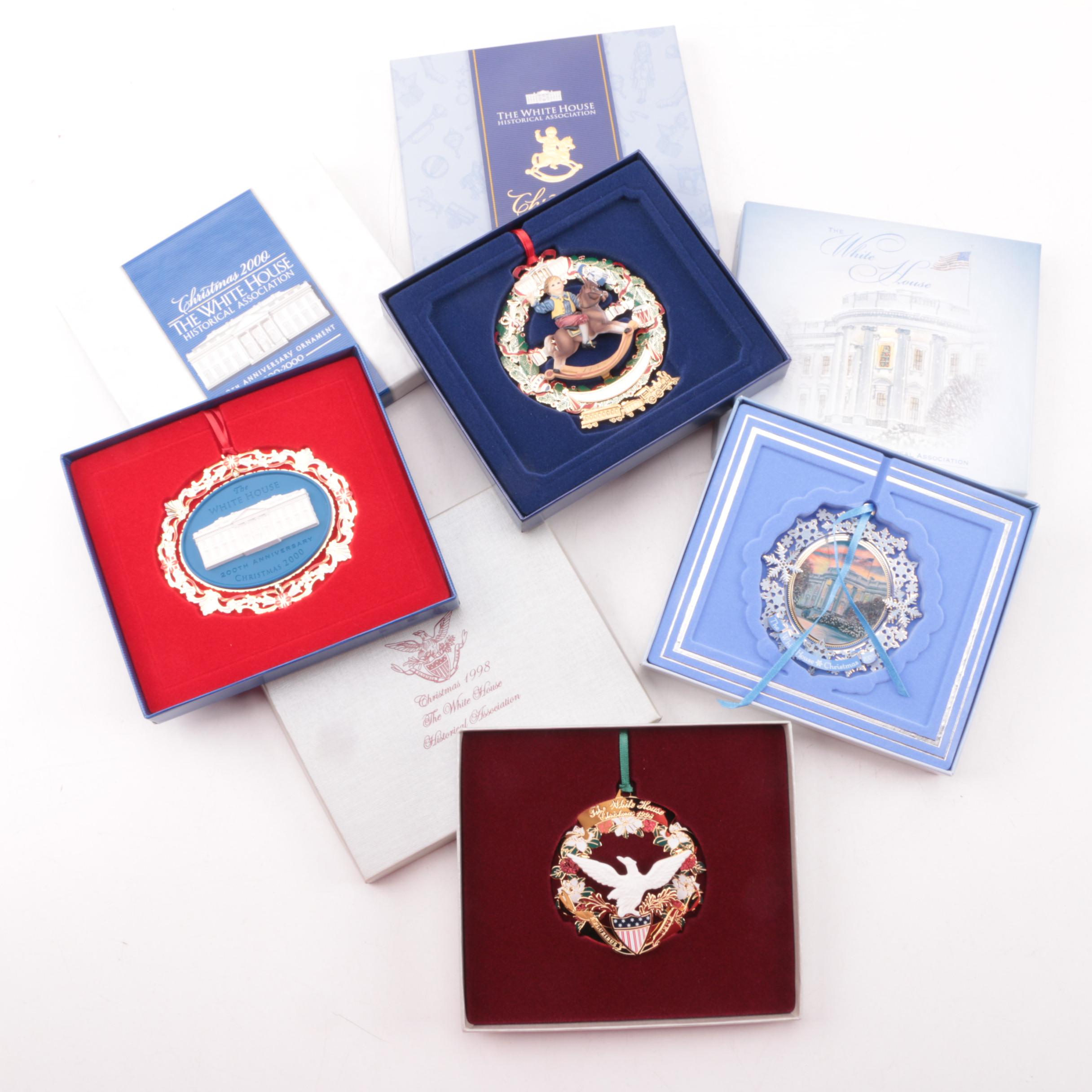 Assortment of White House Historical Association Christmas Ornaments