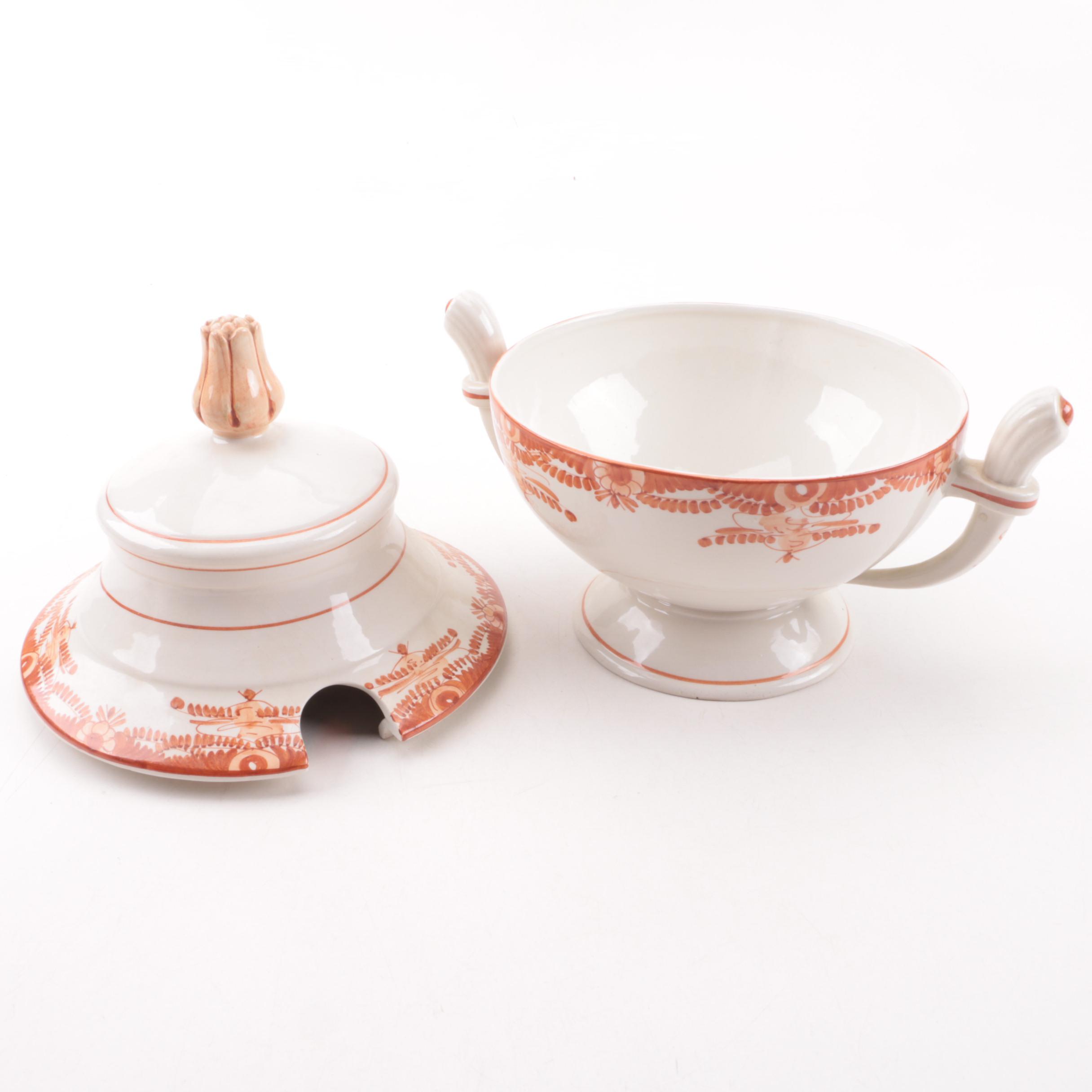 Soup Tureen, Ladle and Platter