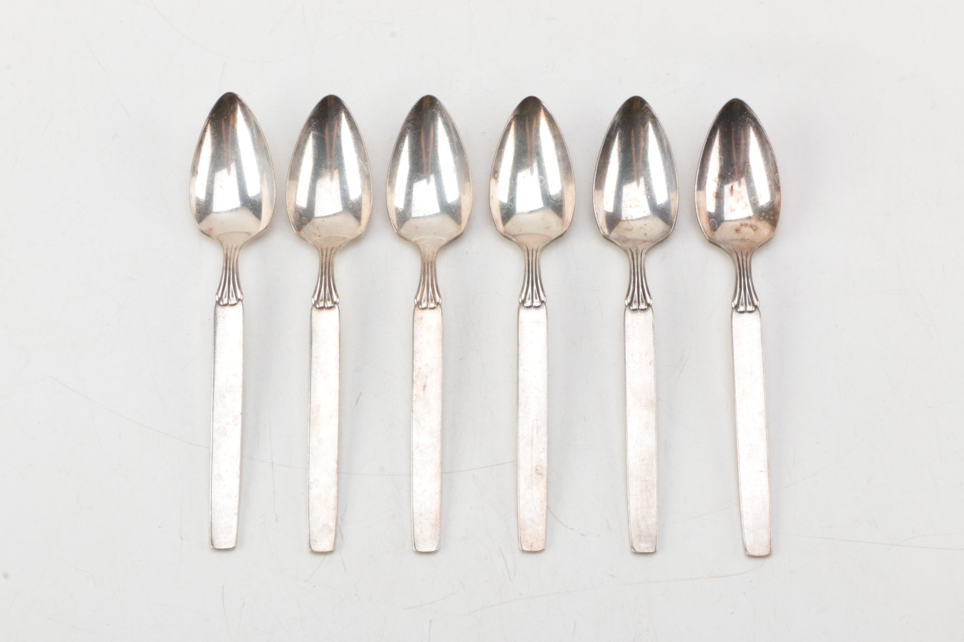 1847 Rogers "Old Colony" Silver Plate Knives with Other Silver Plate Flatware