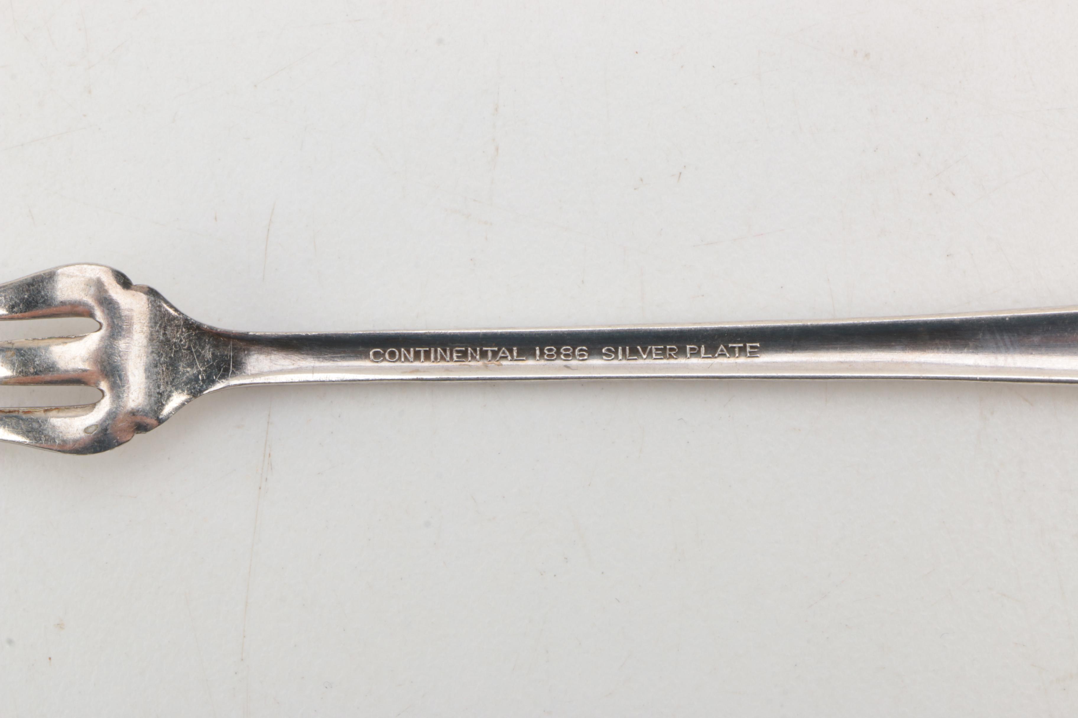 1847 Rogers "Old Colony" Silver Plate Knives with Other Silver Plate Flatware