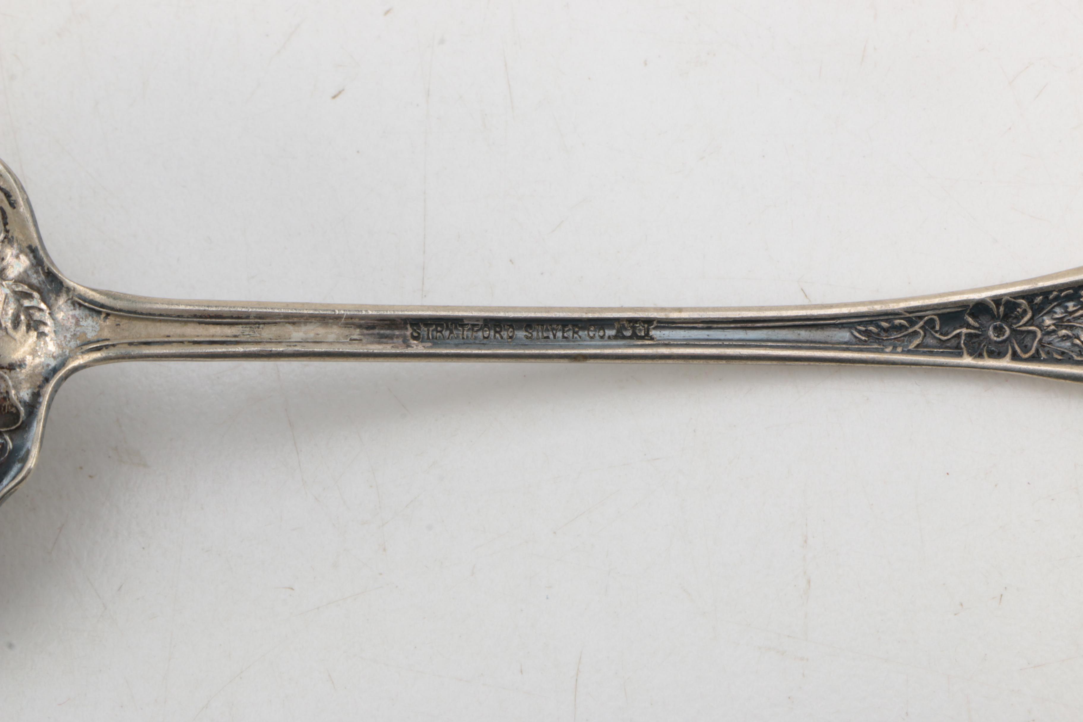 1847 Rogers "Old Colony" Silver Plate Knives with Other Silver Plate Flatware