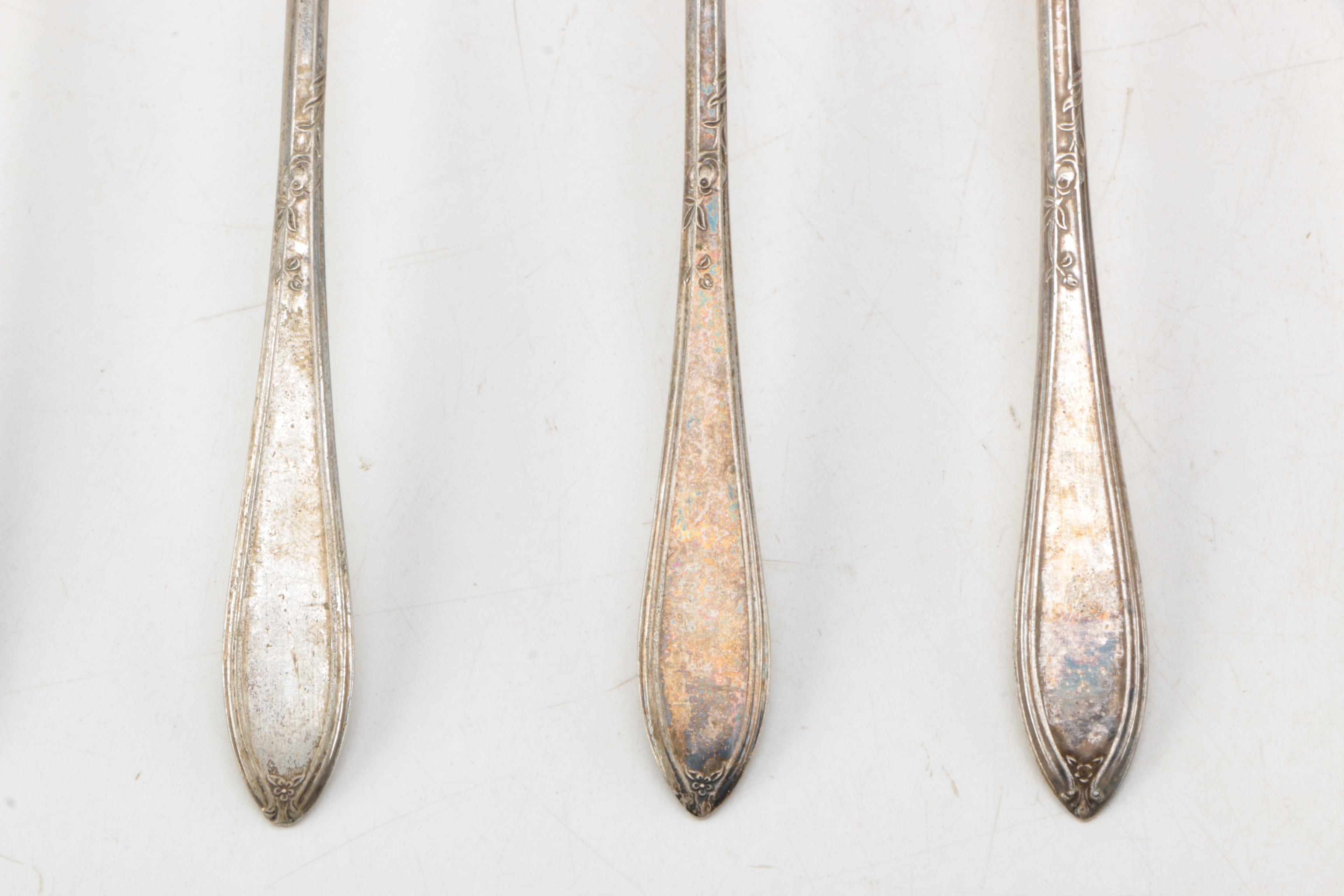 Collection of Silver Plate Iced Tea Spoons by New England Manufacturers