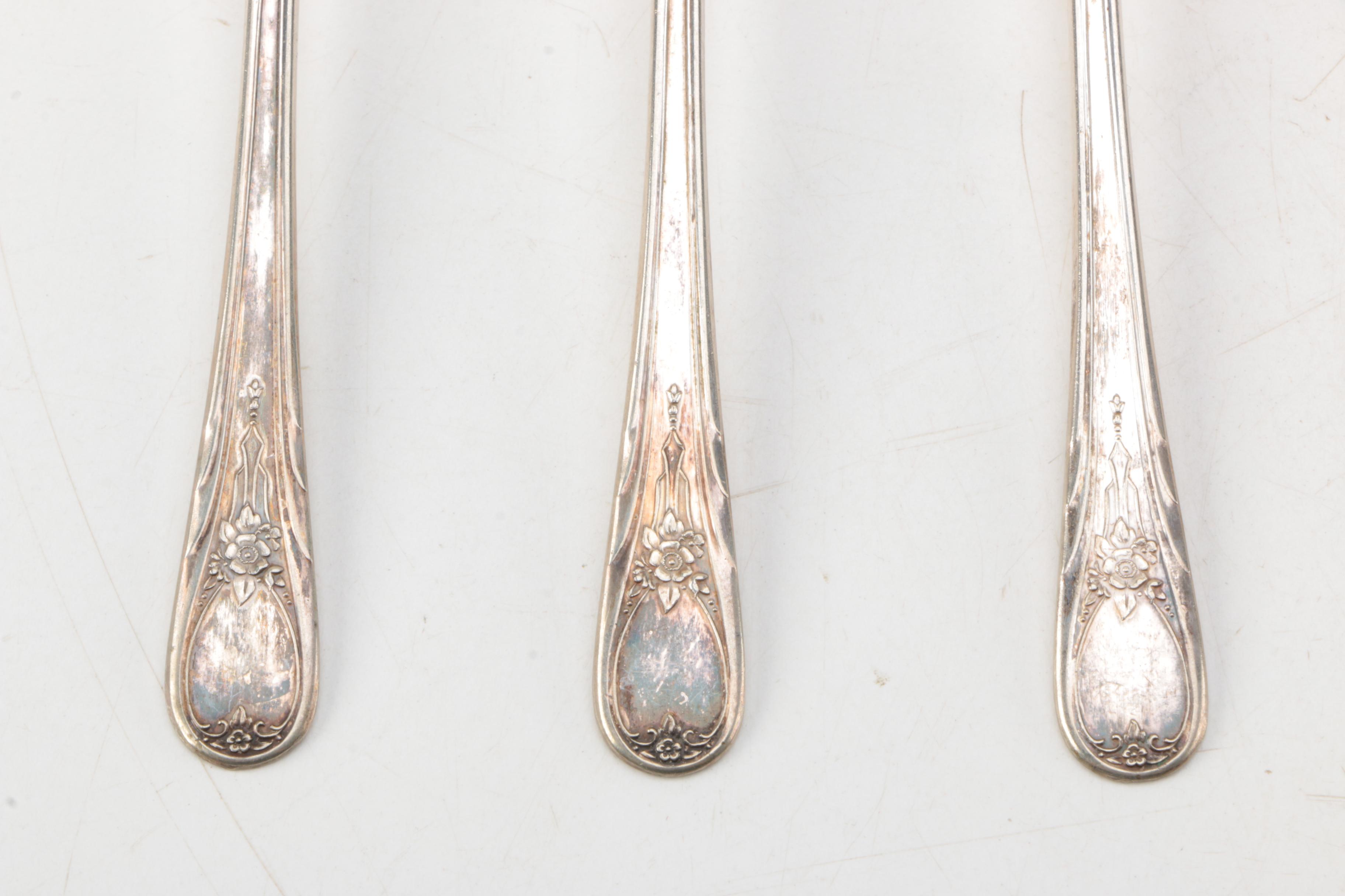 Collection of Silver Plate Iced Tea Spoons by New England Manufacturers