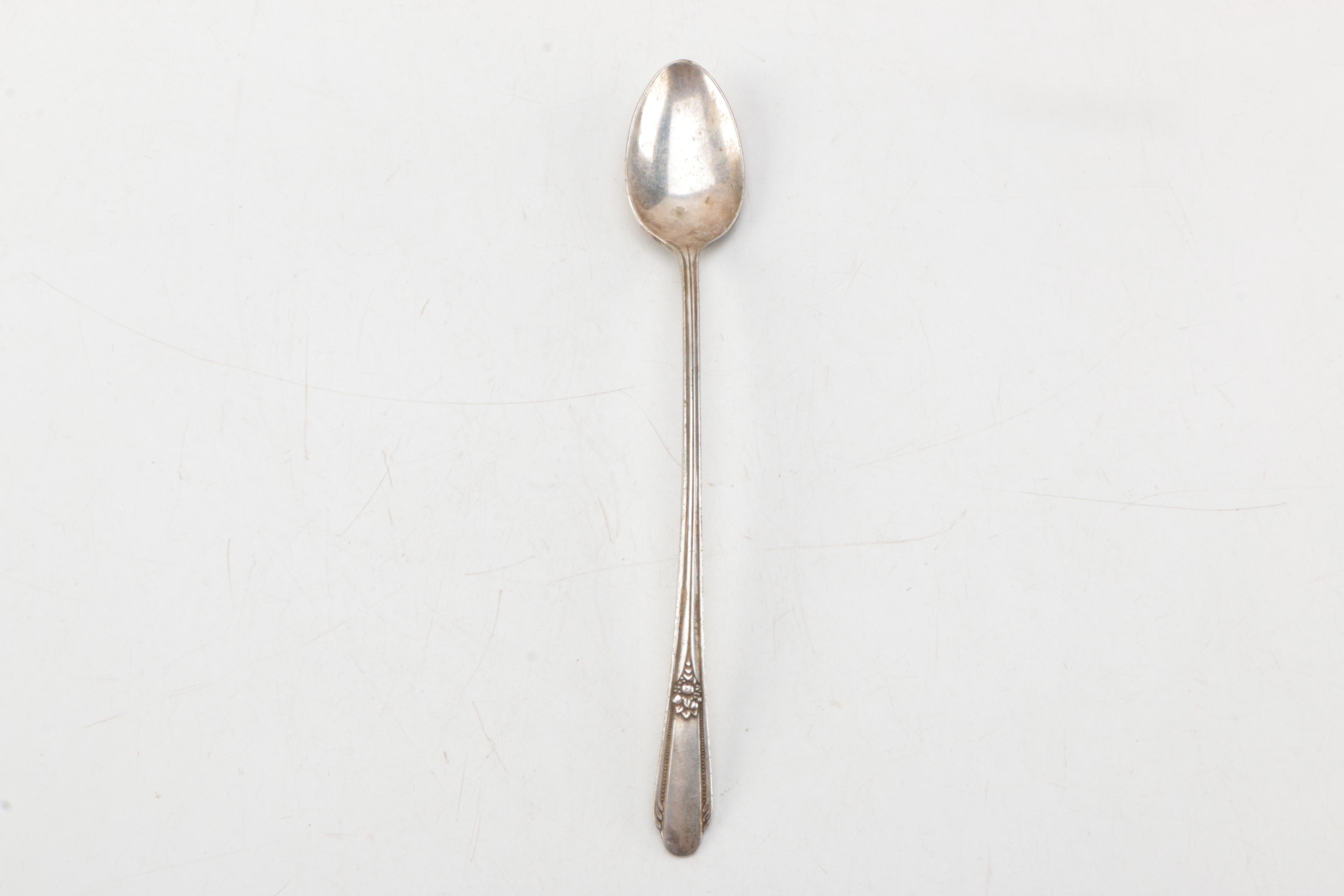 Collection of Silver Plate Iced Tea Spoons by New England Manufacturers