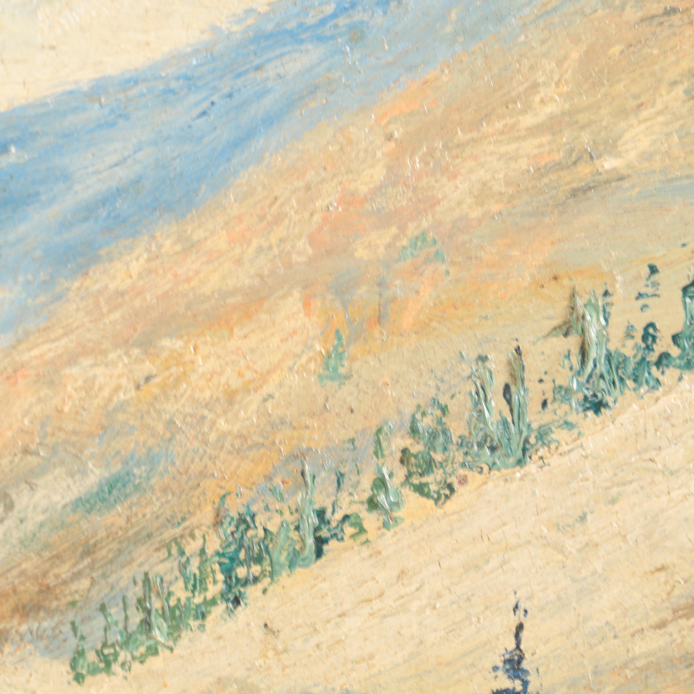 M.L. Carrick Oil Painting of a Mountain Pond