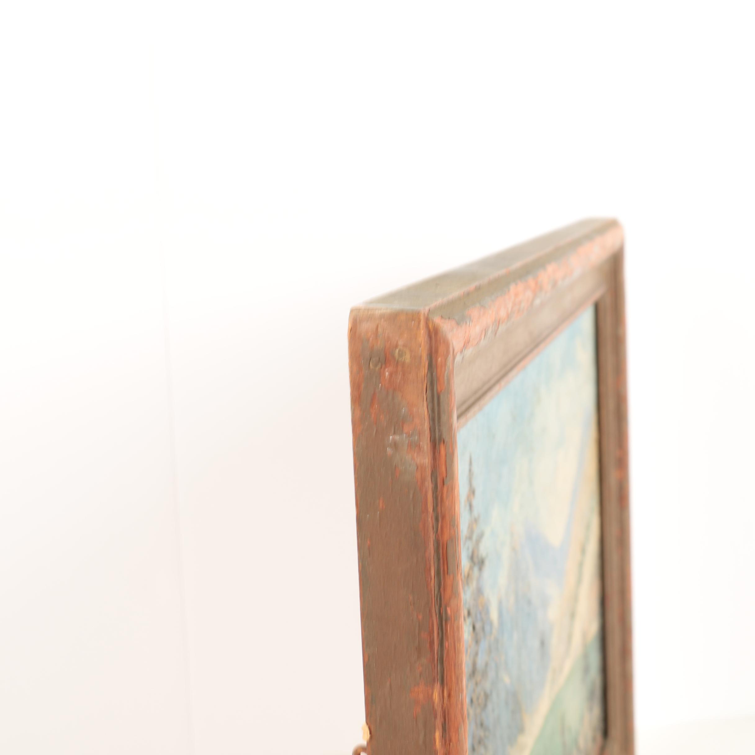 M.L. Carrick Oil Painting of a Mountain Pond