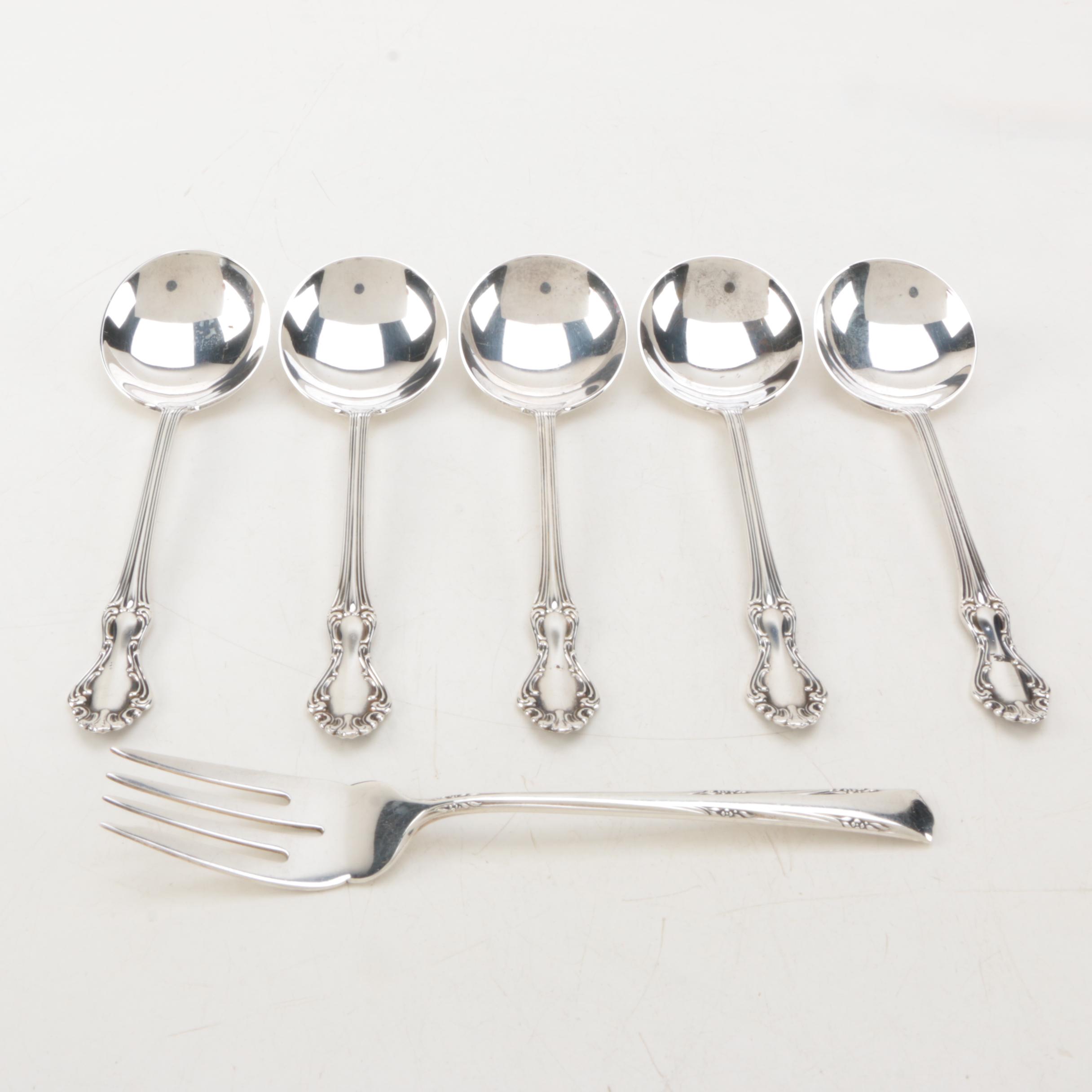 National Silver Co. "Princess Elizabeth" Sterling Silver Spoons with Gorham Fork