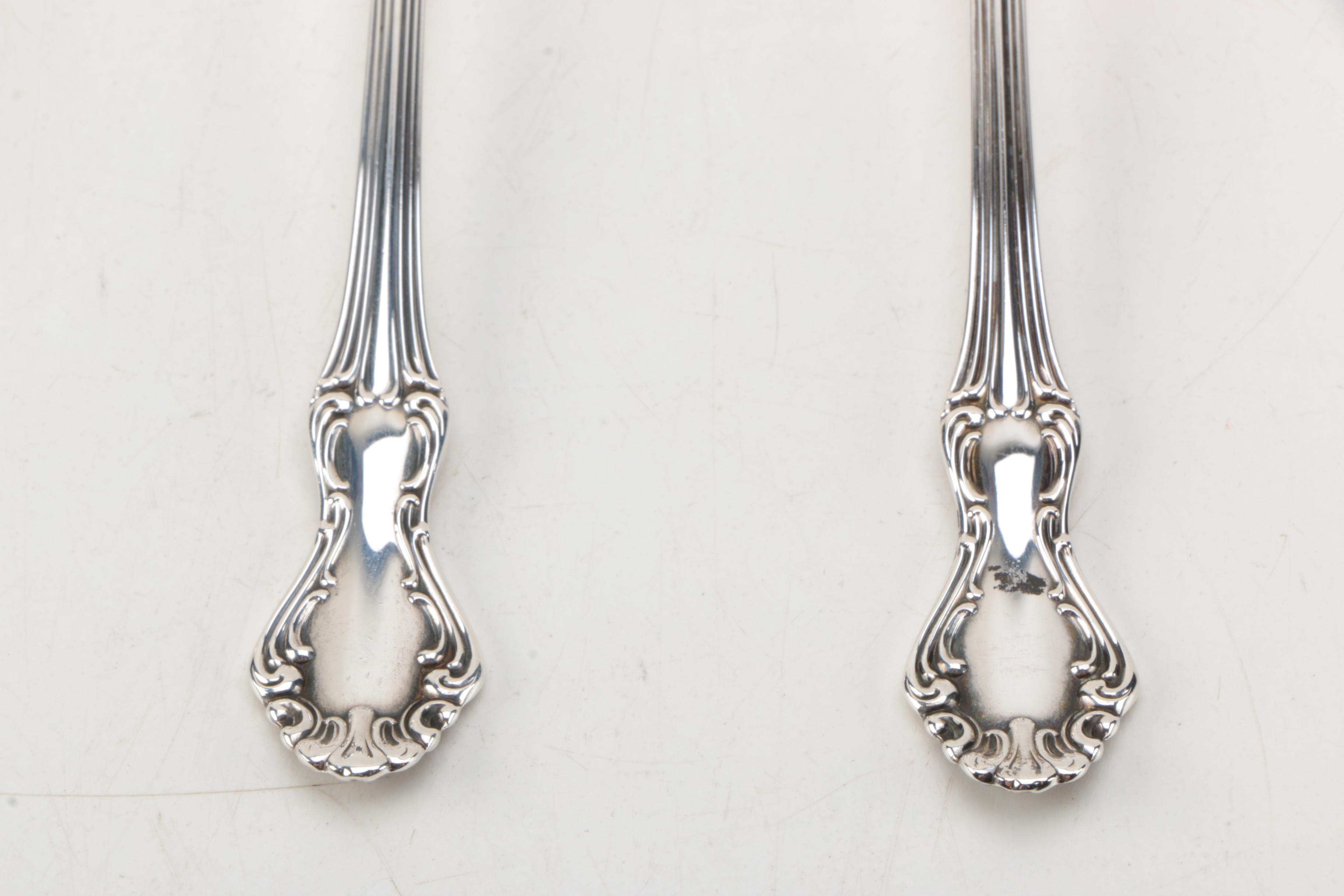 National Silver Co. "Princess Elizabeth" Sterling Silver Spoons with Gorham Fork