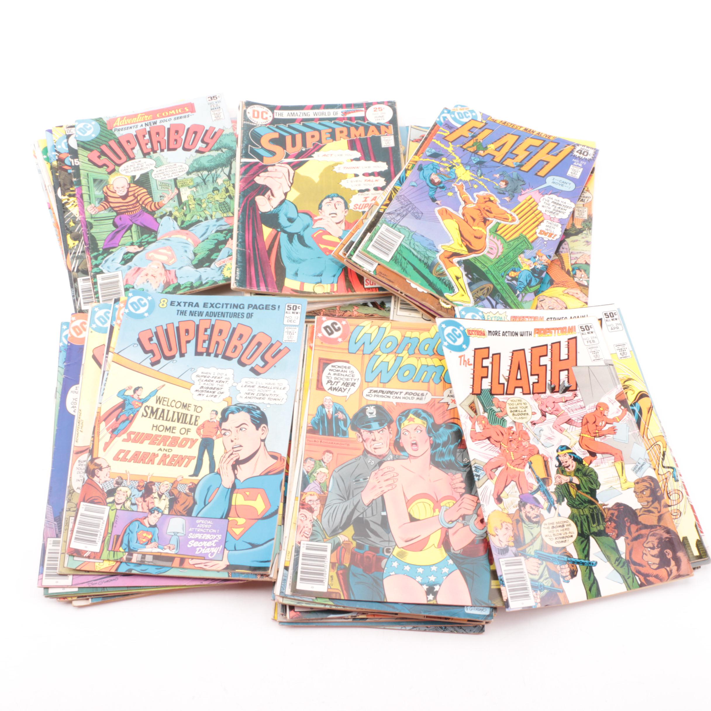 Assorted DC Comic Books featuring "Superman" and "Action Comics"