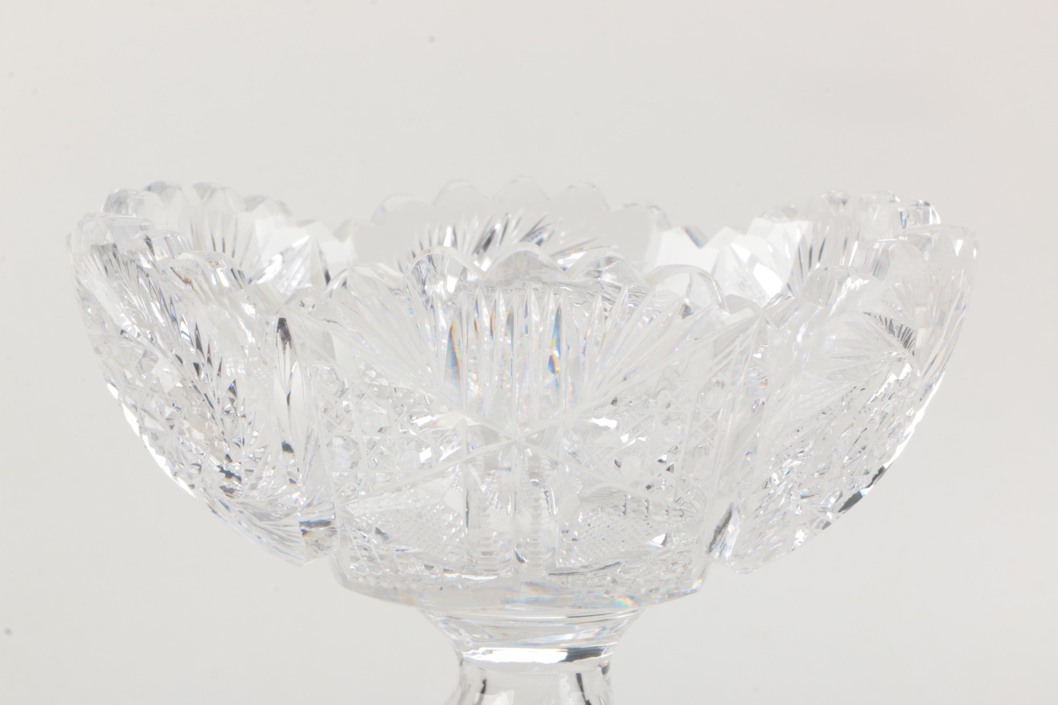 Crystal Candy Dishes and Goblet
