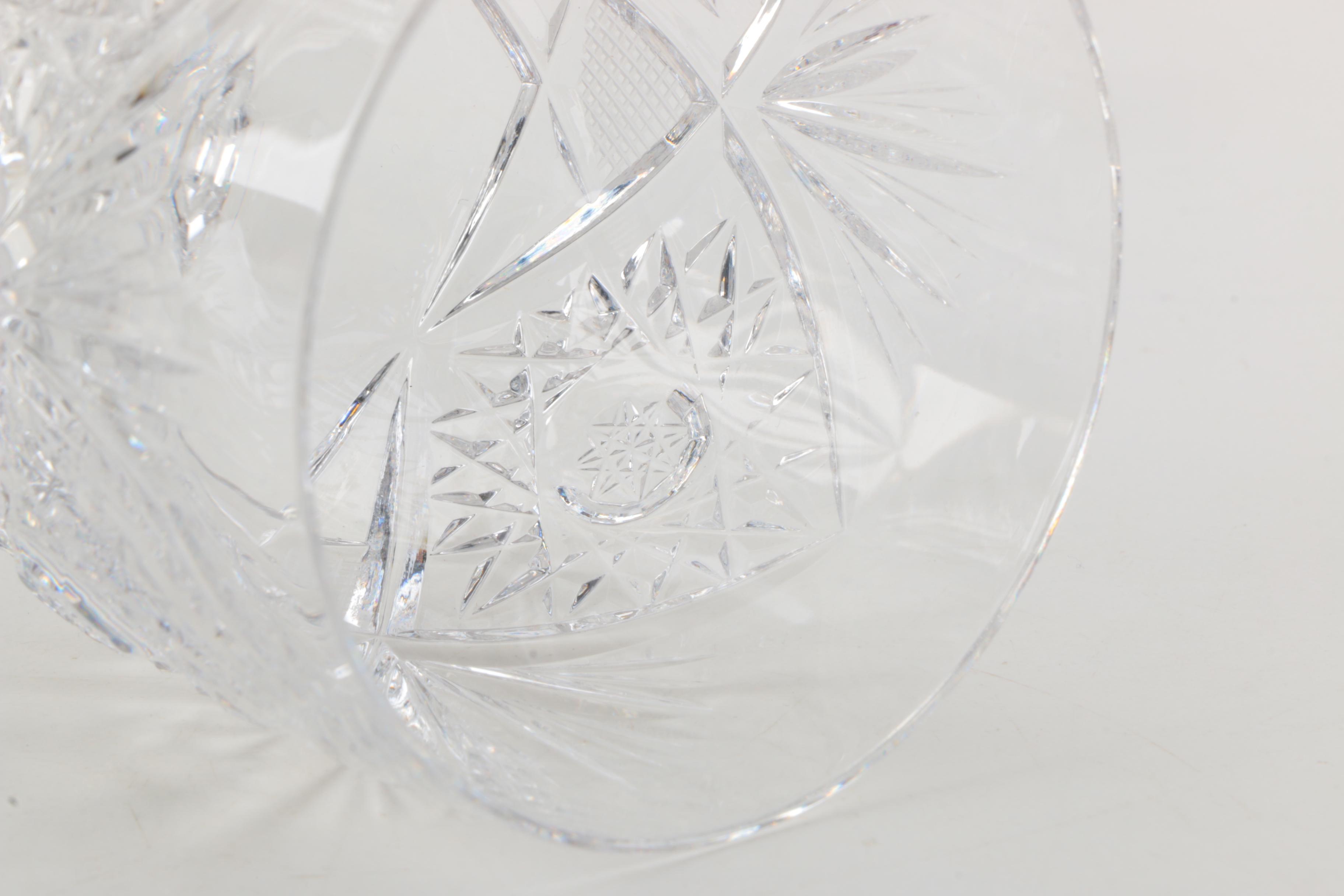 Crystal Candy Dishes and Goblet