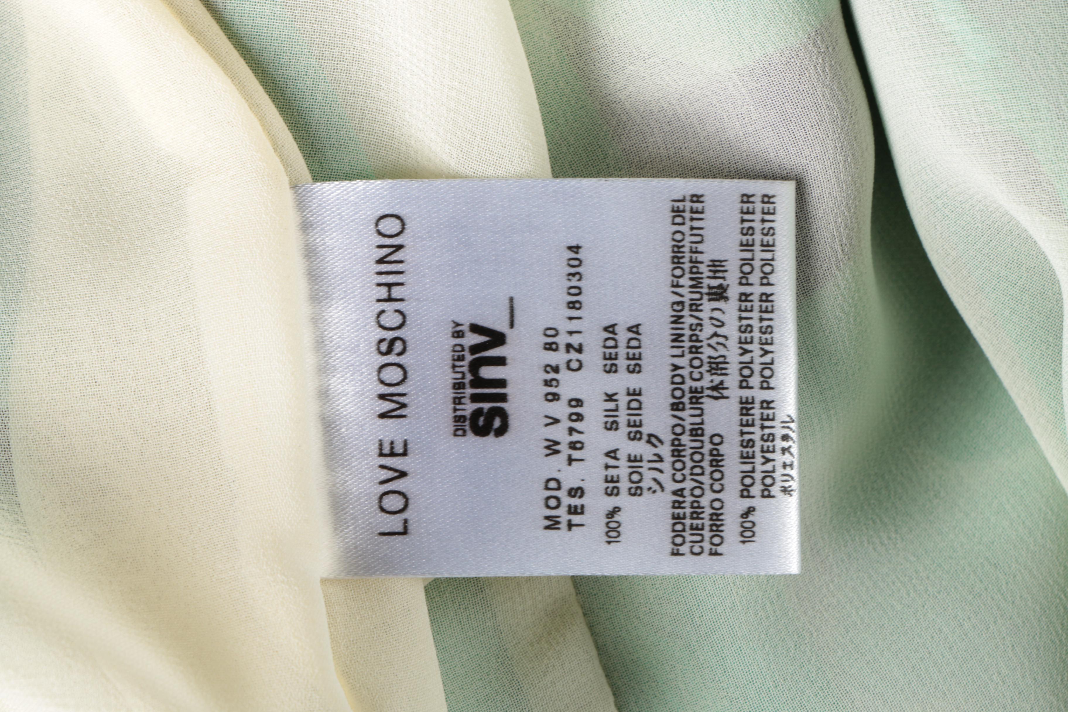 Love Moschino Asymmetrical Shoulder Silk Dress