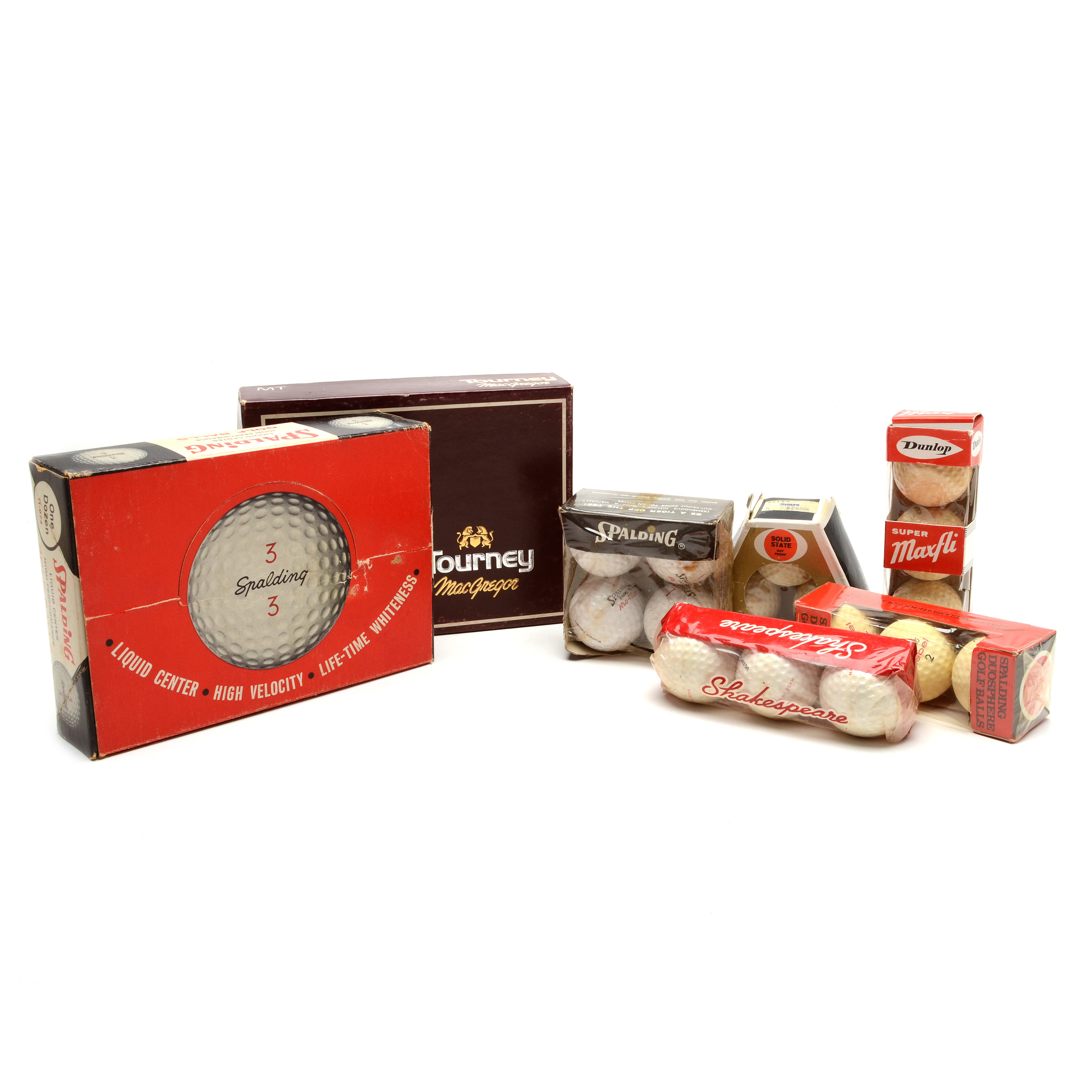 Vintage Unused In Packages Spalding, MacGregor, Sears Golf Balss