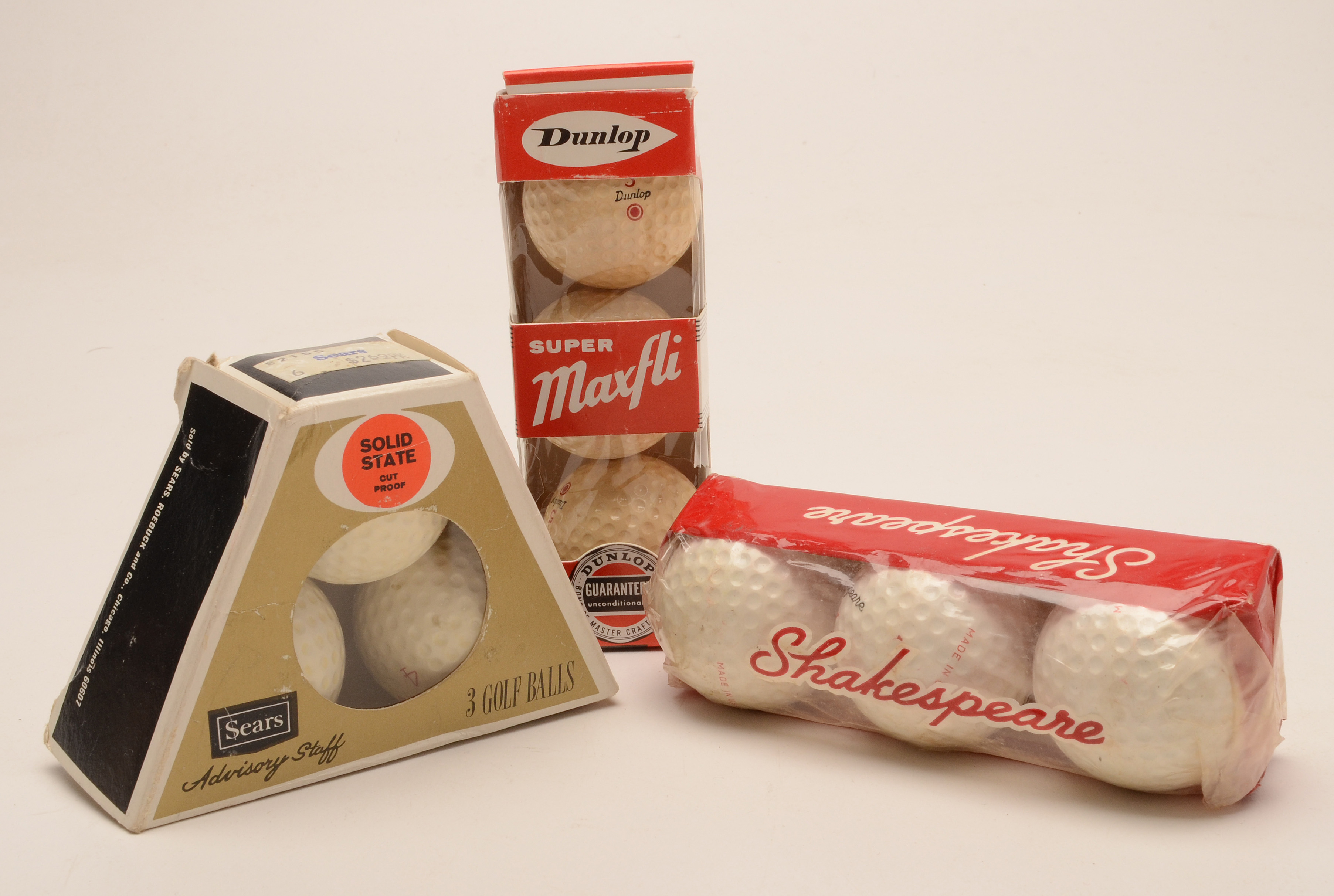 Vintage Unused In Packages Spalding, MacGregor, Sears Golf Balss