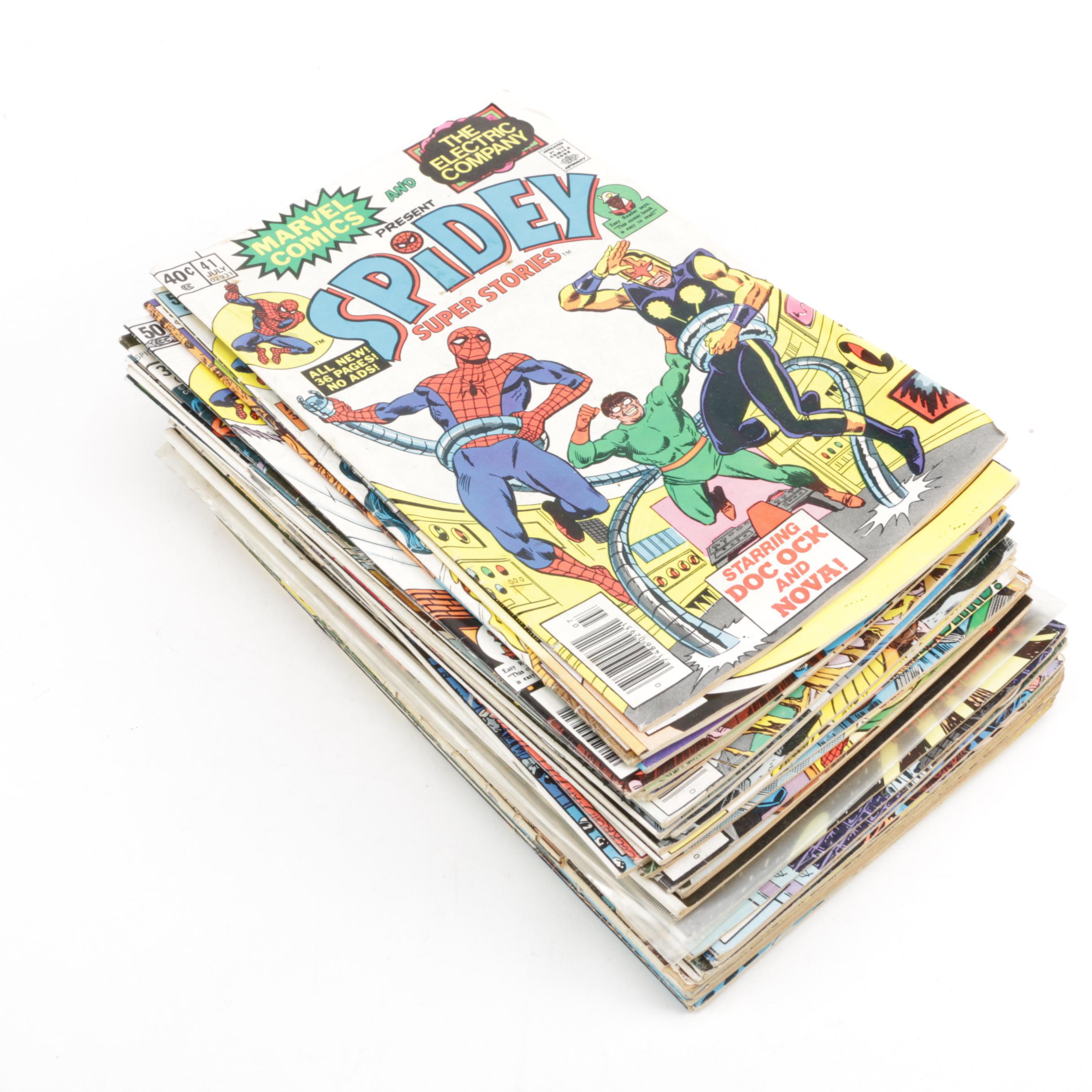 Spider-Man and Spider-Woman Bronze and Modern Comics