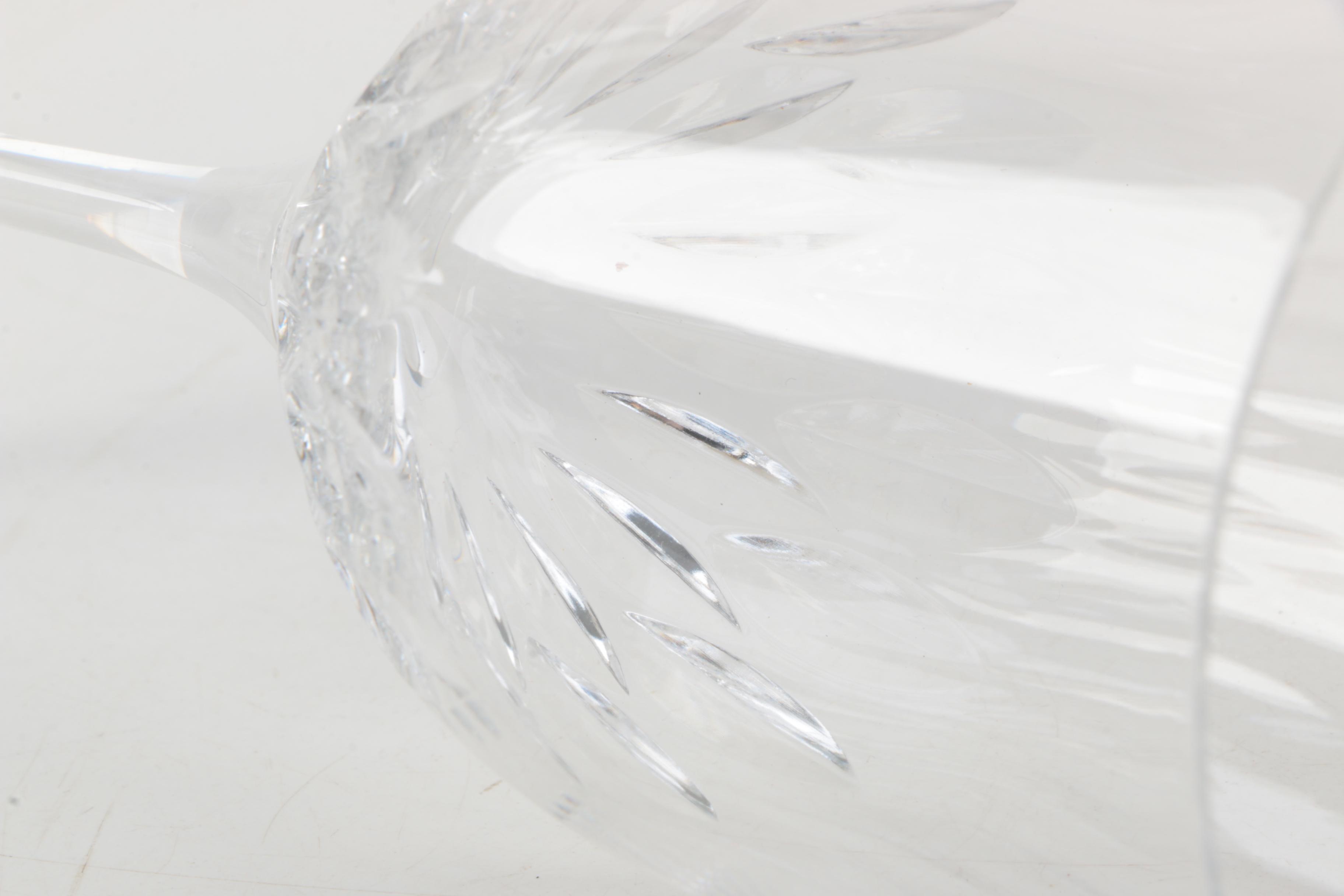 Wedgwood "Petals" Martha Stewart Wine Glasses and Crystal Decanter