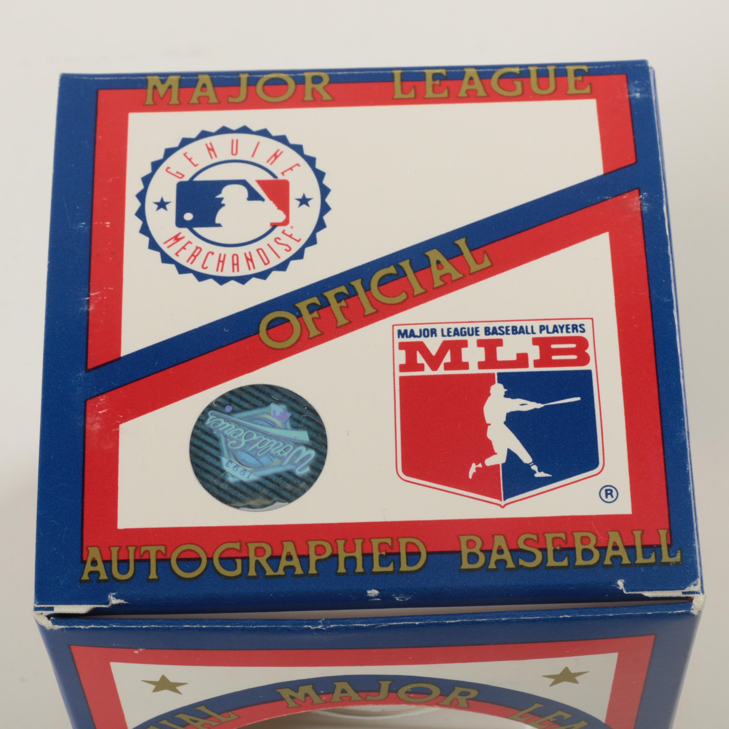 1982 "World Champions" Plaque and 1993 World Series Baseball