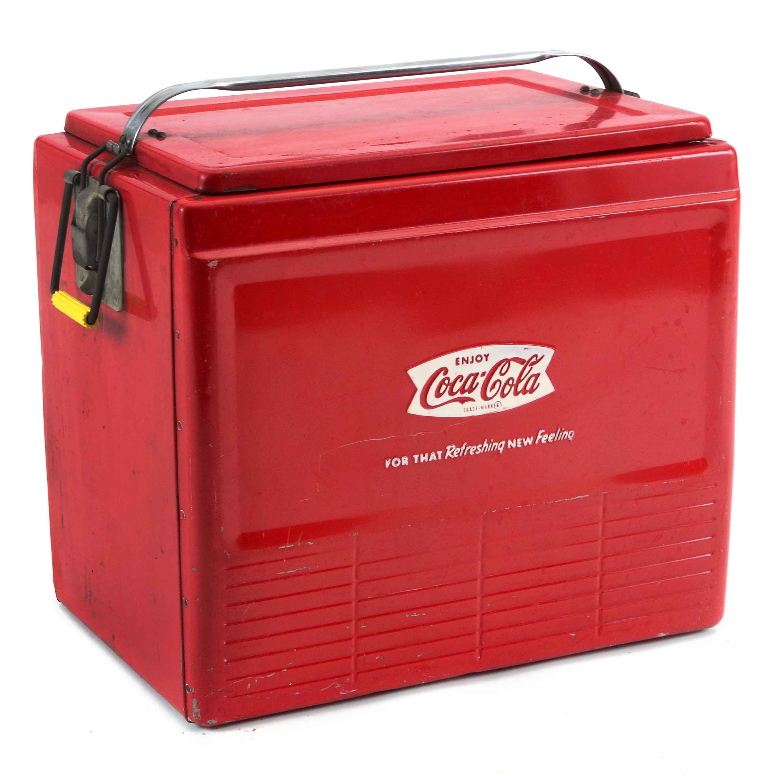 1950-1960s Coca-Cola Metal Carrying Cooler