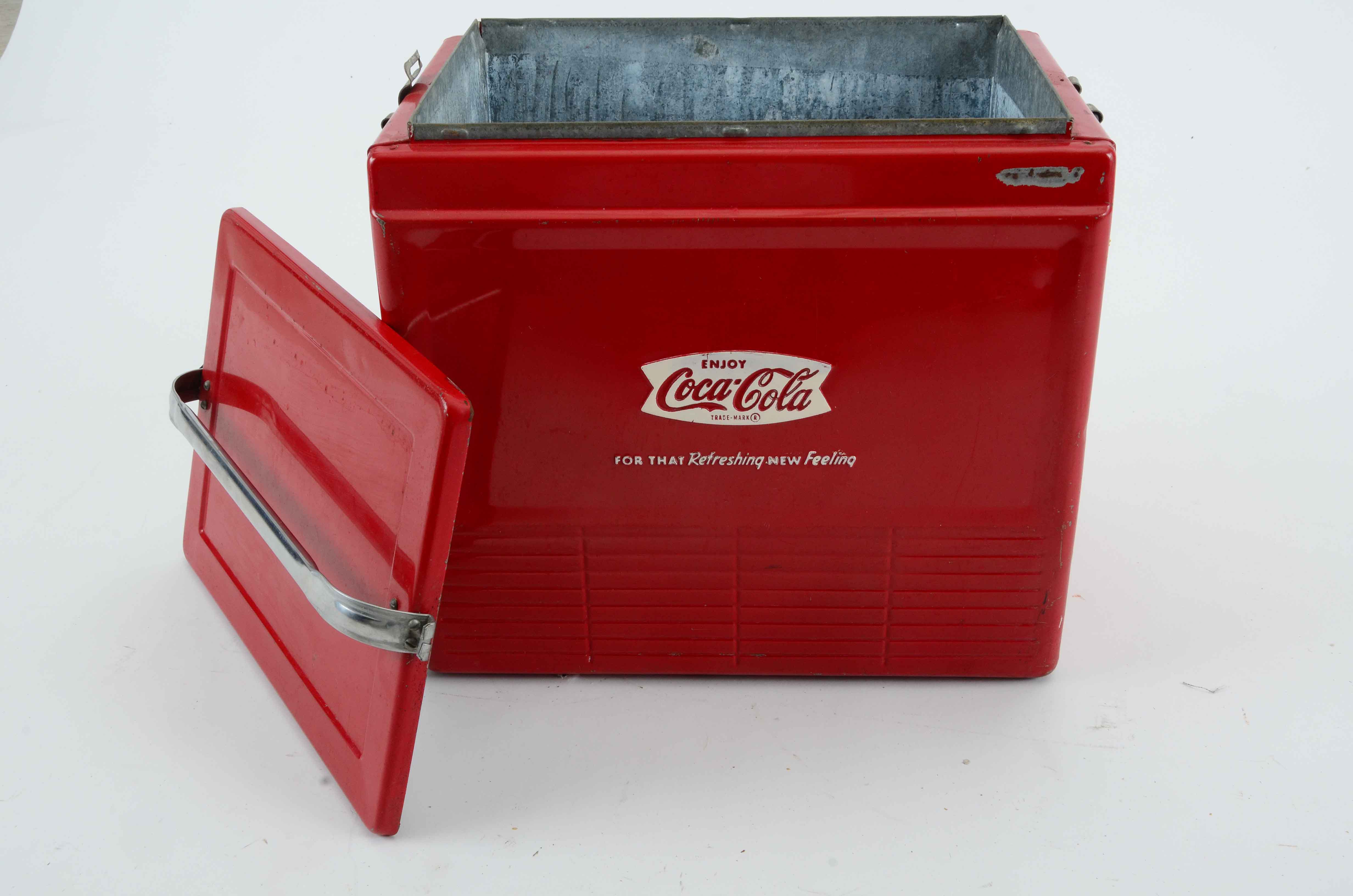 1950-1960s Coca-Cola Metal Carrying Cooler