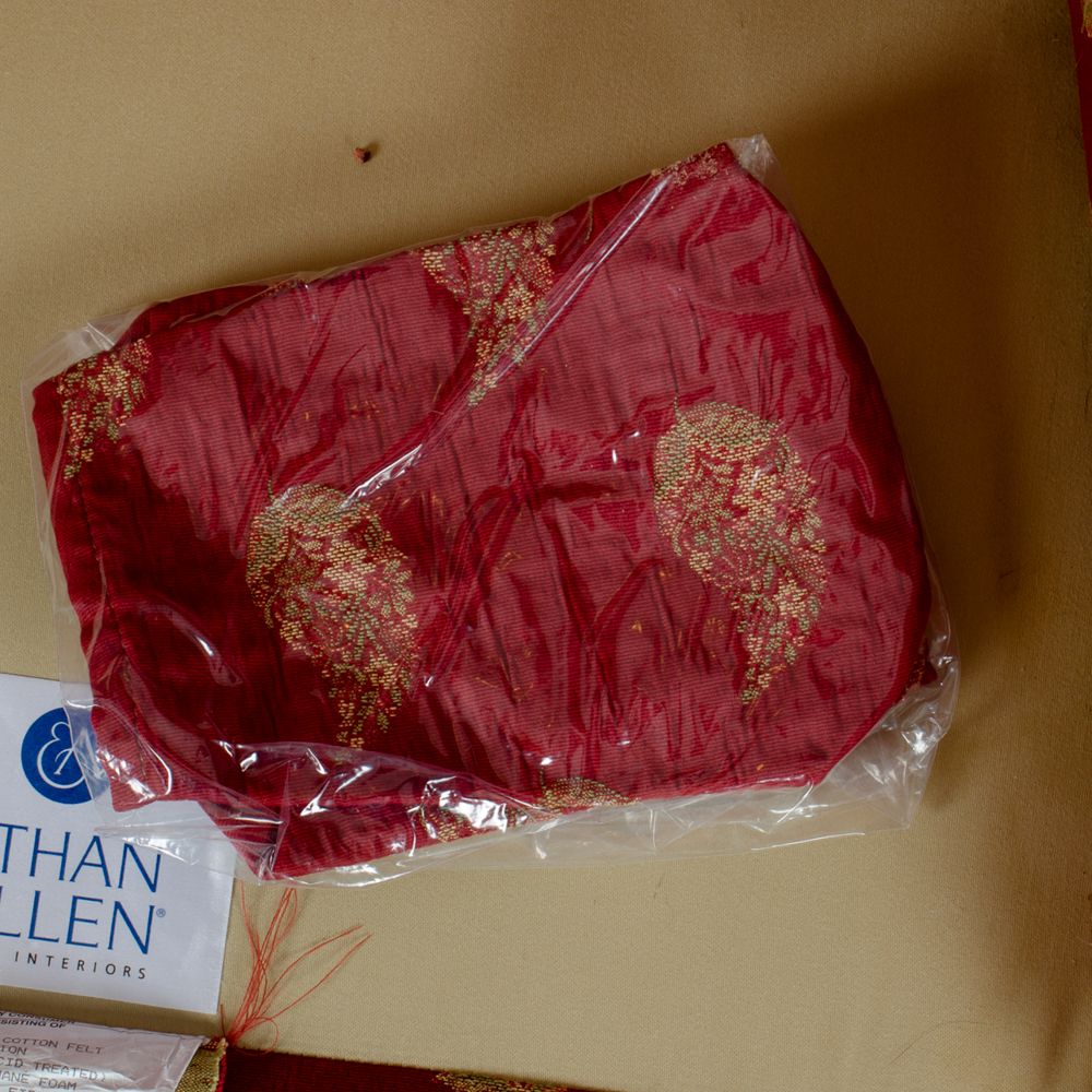 Chippendale Style Upholstered Wingback Chair by Ethan Allen