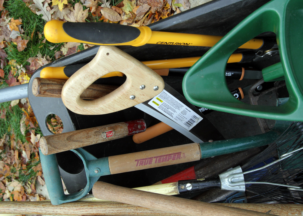 Yard Tool Assortment and Majik Wheelbarrow