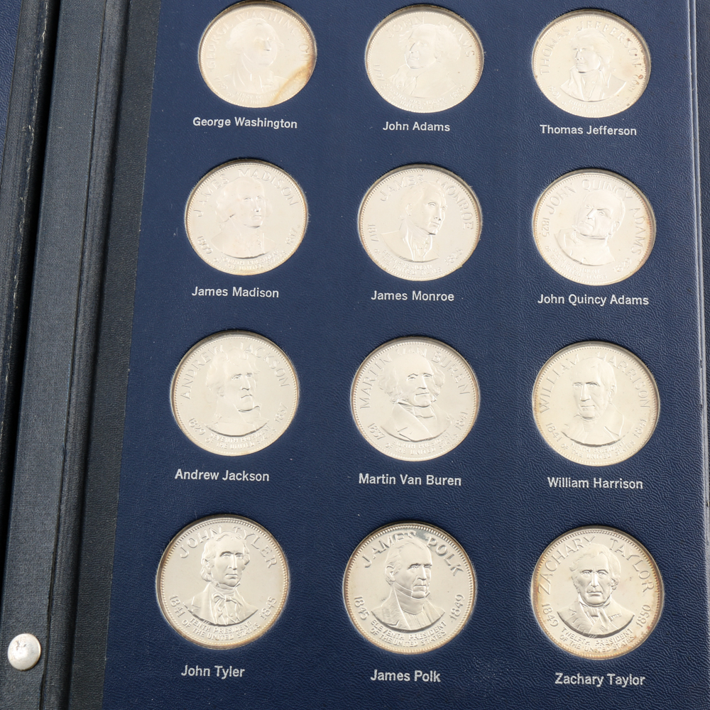 Franklin Mint Treasury of Sterling Silver Presidential Commemorative Medal