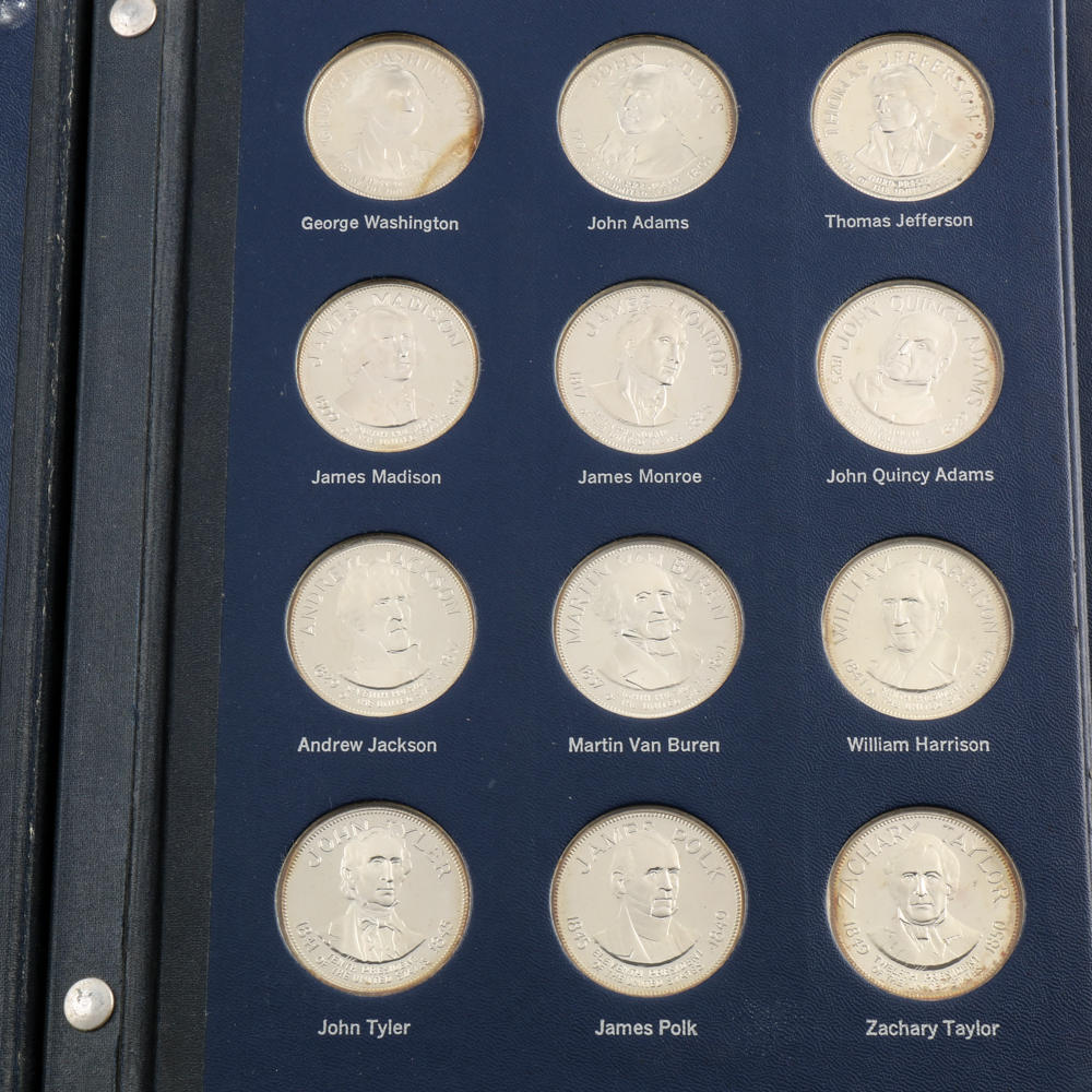 Franklin Mint Treasury of Sterling Silver Presidential Commemorative Medal