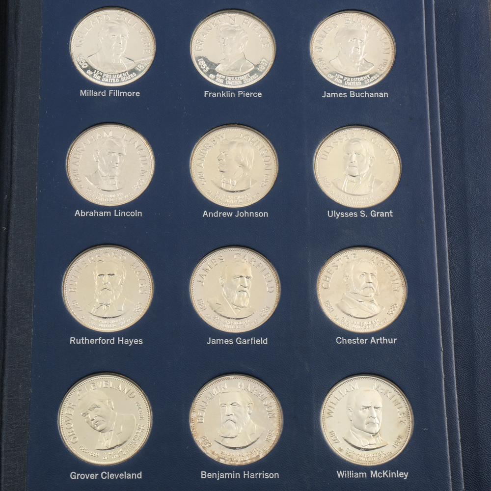 Franklin Mint Treasury of Sterling Silver Presidential Commemorative Medal