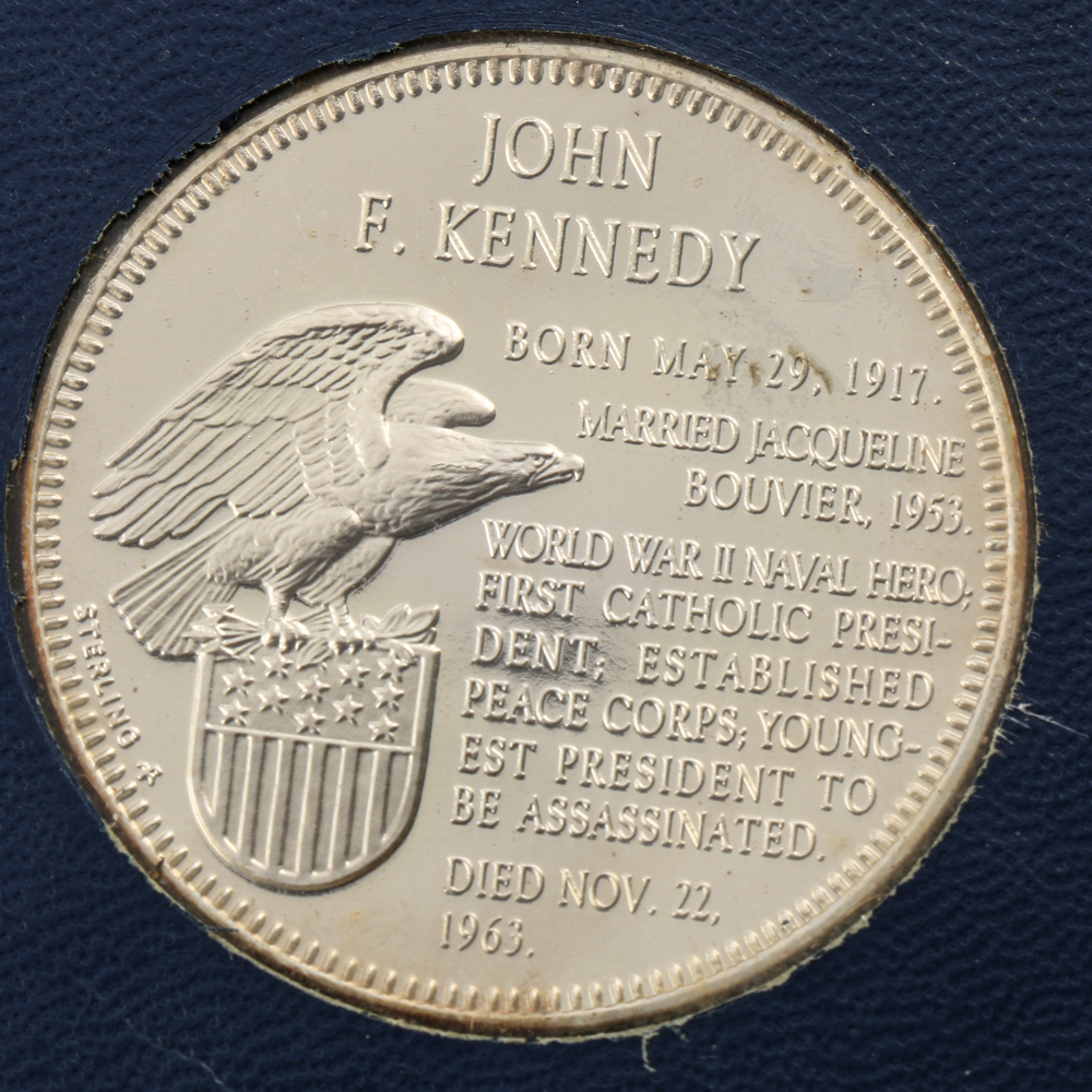 Franklin Mint Treasury of Sterling Silver Presidential Commemorative Medal