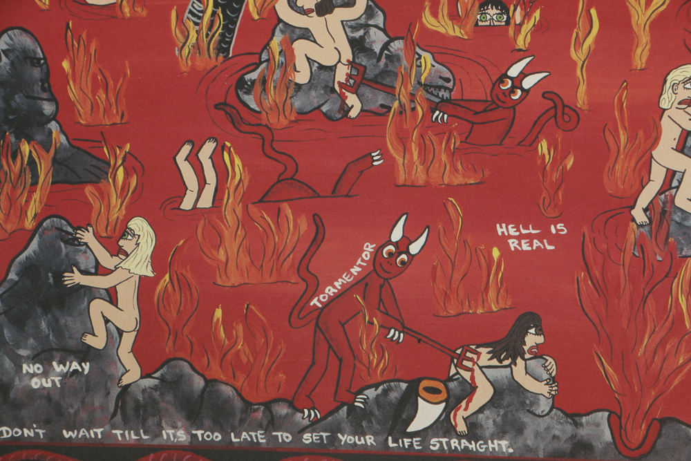 Michael Finster Offset Lithograph on Paper "The Lake of Hellfire and Brimstone"