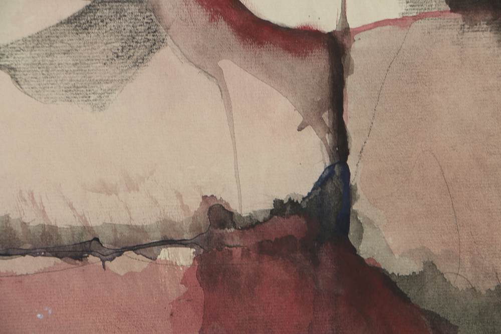 W. Glen Davis Watercolor Painting and Charcoal Drawing on Paper