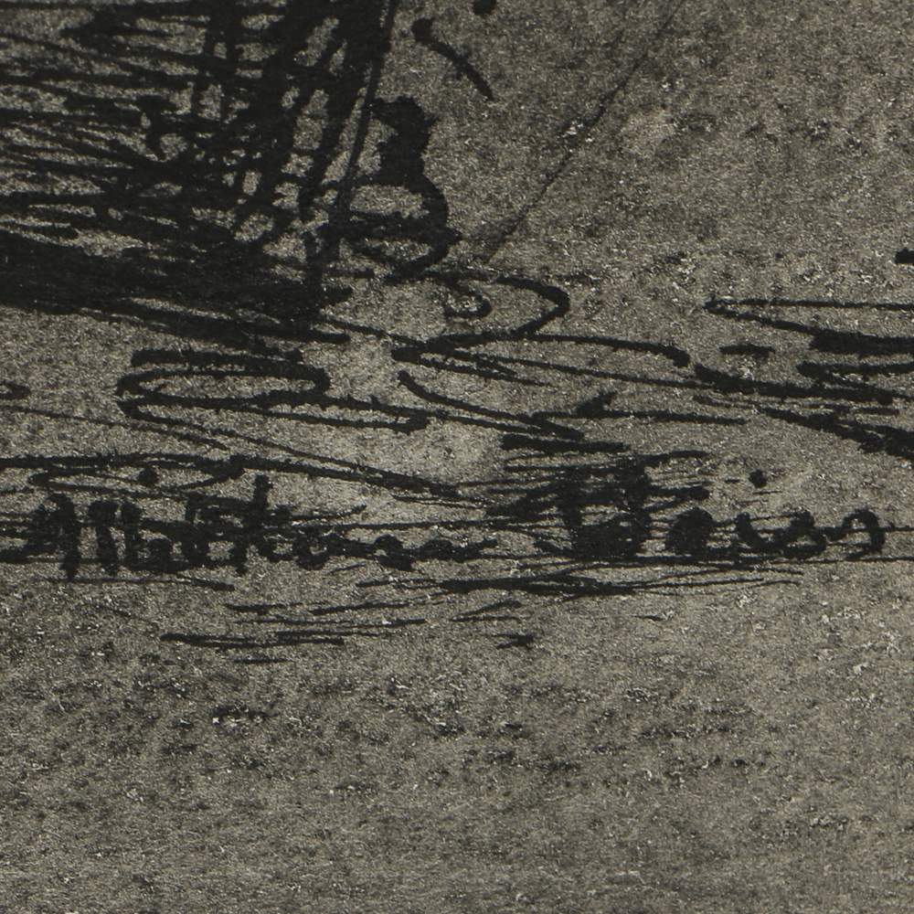 Milton Weiss Watercolor and Ink on Paper Abstract Composition