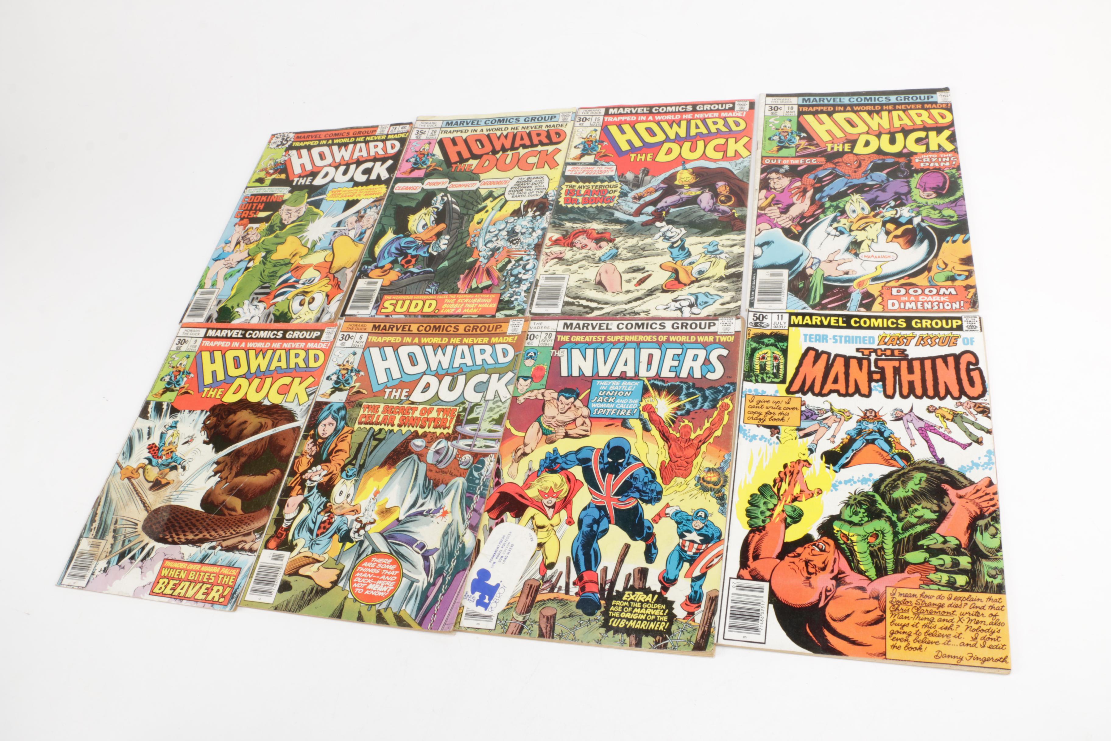 Collection of Marvel Comic Books featuring "Moon Knight" and "Tomb of Dracula"