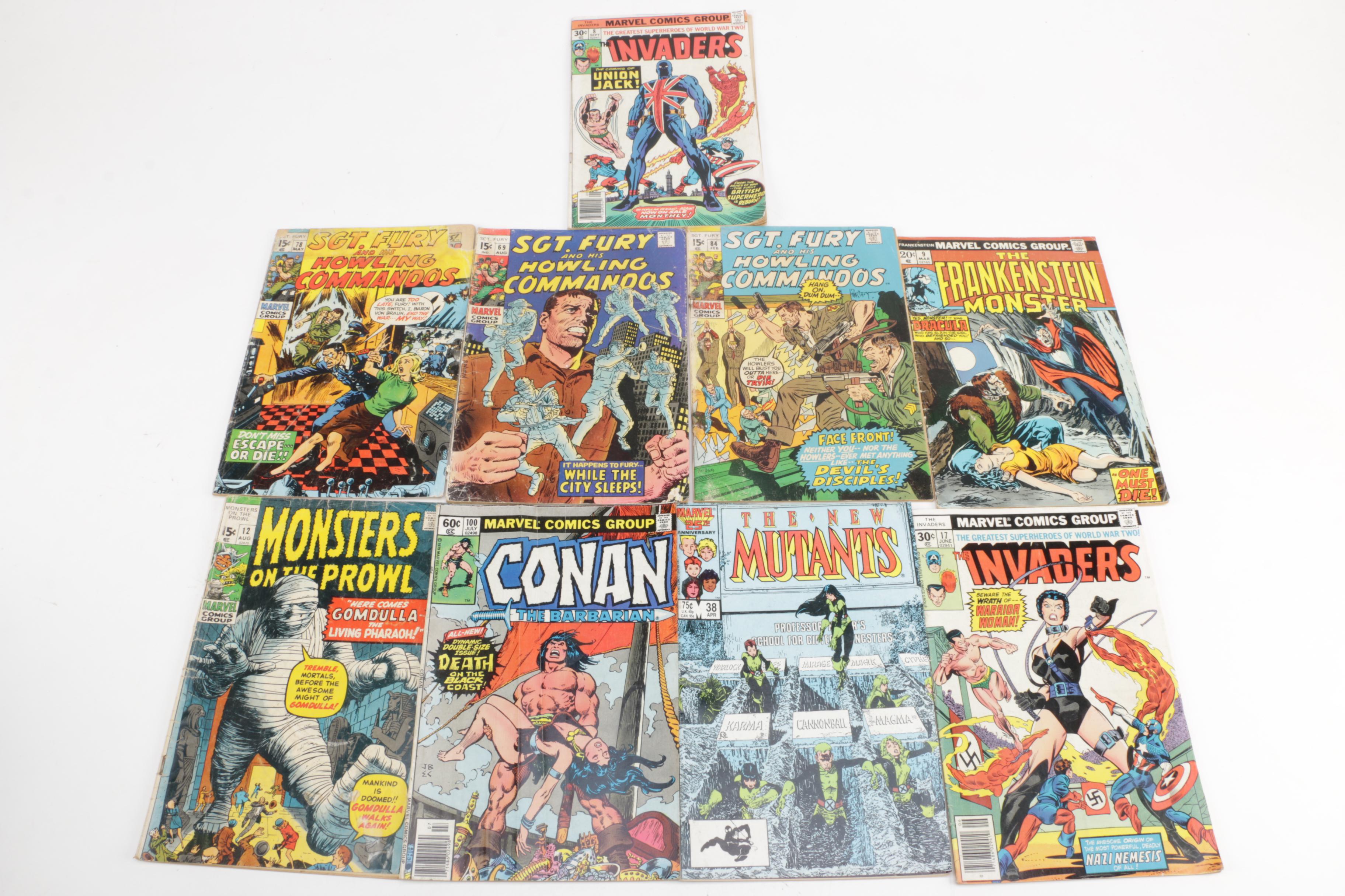 Collection of Marvel Comic Books featuring "Moon Knight" and "Tomb of Dracula"