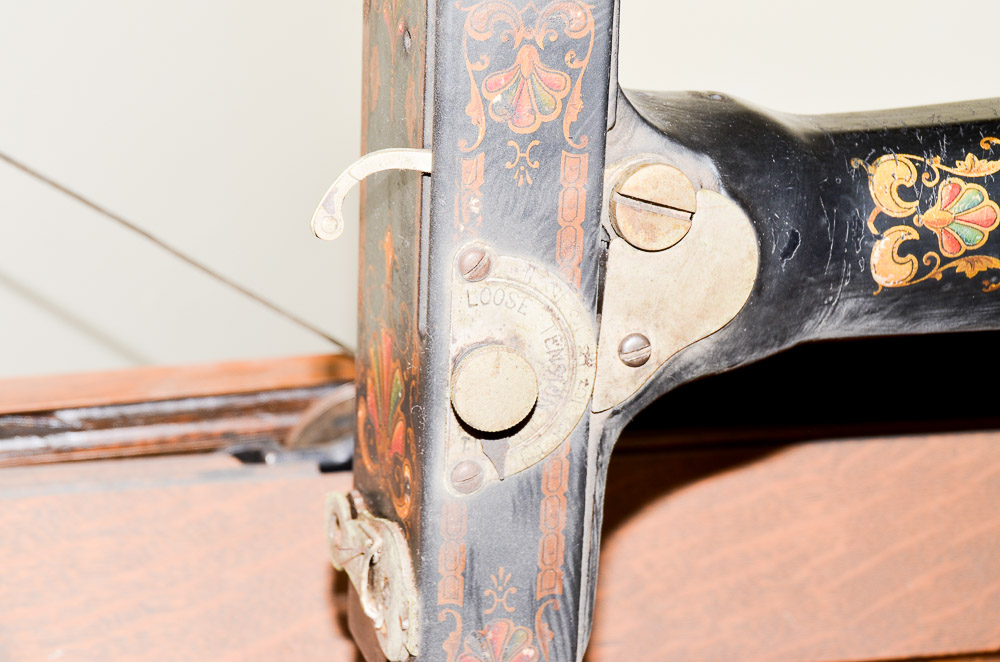 Antique White USA Rotary Sewing Machine