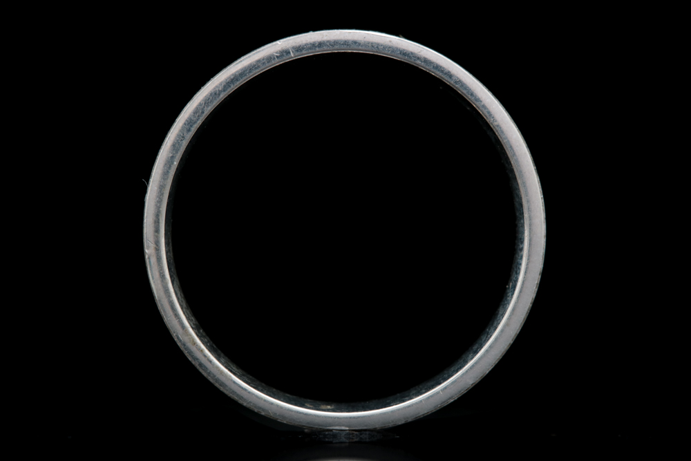 Sterling Silver and 10K White Gold Wedding Band