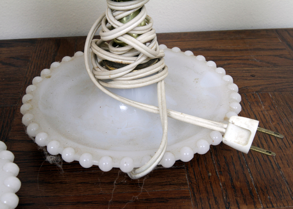 Assortment of Vintage Milk Glass Accent Lamps