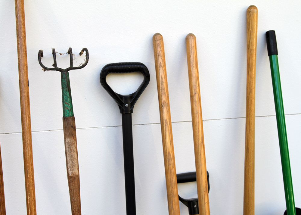 Assortment of Lawn Tools and Extension Cords