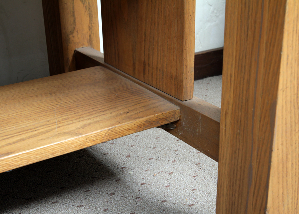 Laminate Top Oak Library Desk and Business Furniture Co. Chair