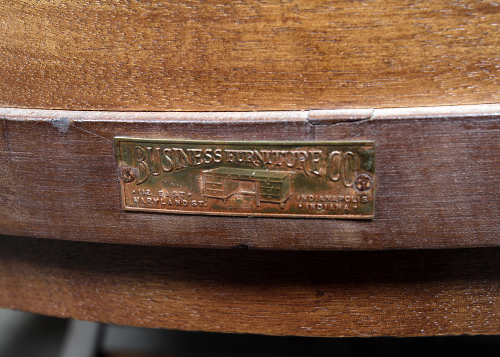 Laminate Top Oak Library Desk and Business Furniture Co. Chair