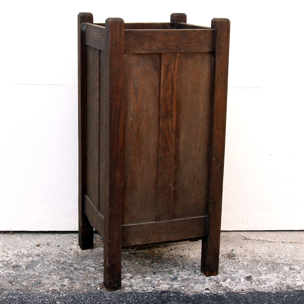 Arts-and-Crafts Oak Umbrella Stand
