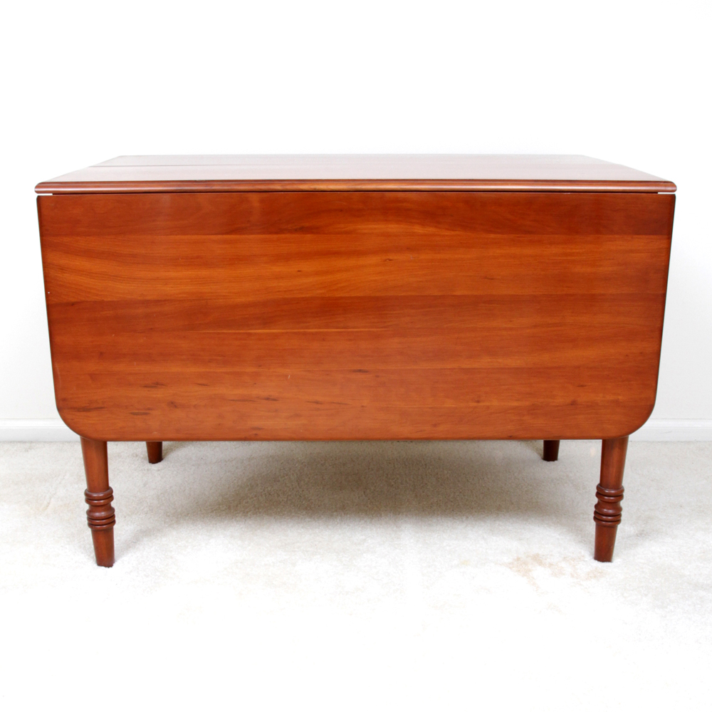 Vintage Sheraton Style Cherry Drop-Leaf Dining Table