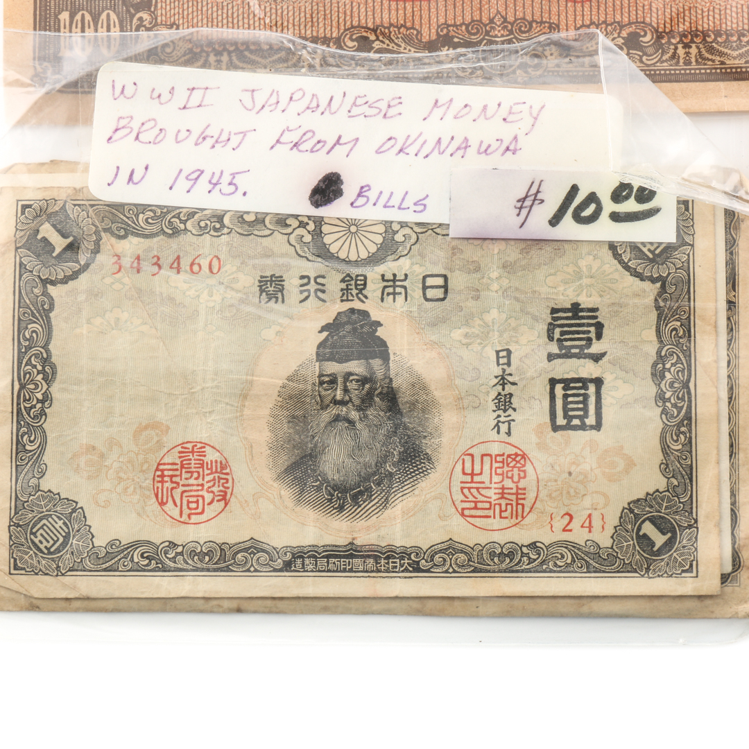 Collection of WWII Era Bills From Japan and China