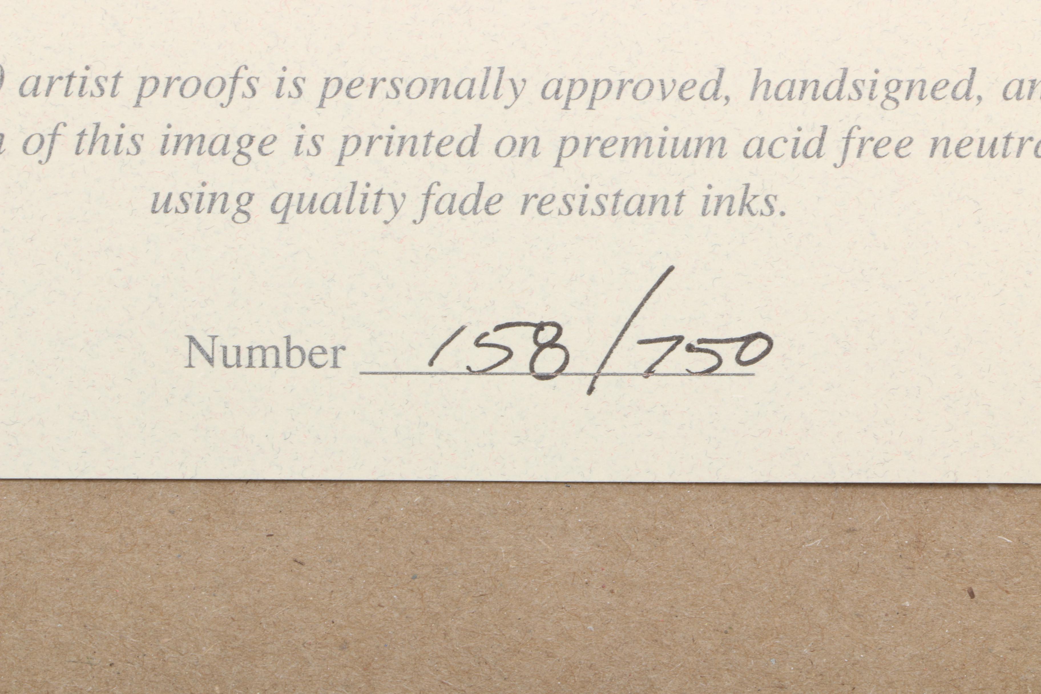 Randall Higdon Limited Edition Offset Lithograph Print "Shoreline Air"