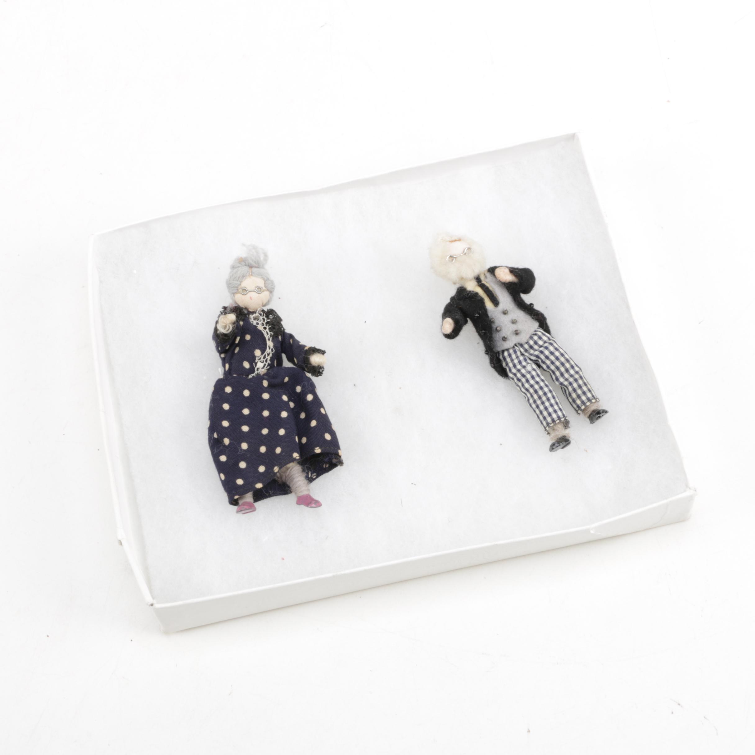 Circa 1930s Hand-Felted "Grecon"  Bendable Wire Dolls